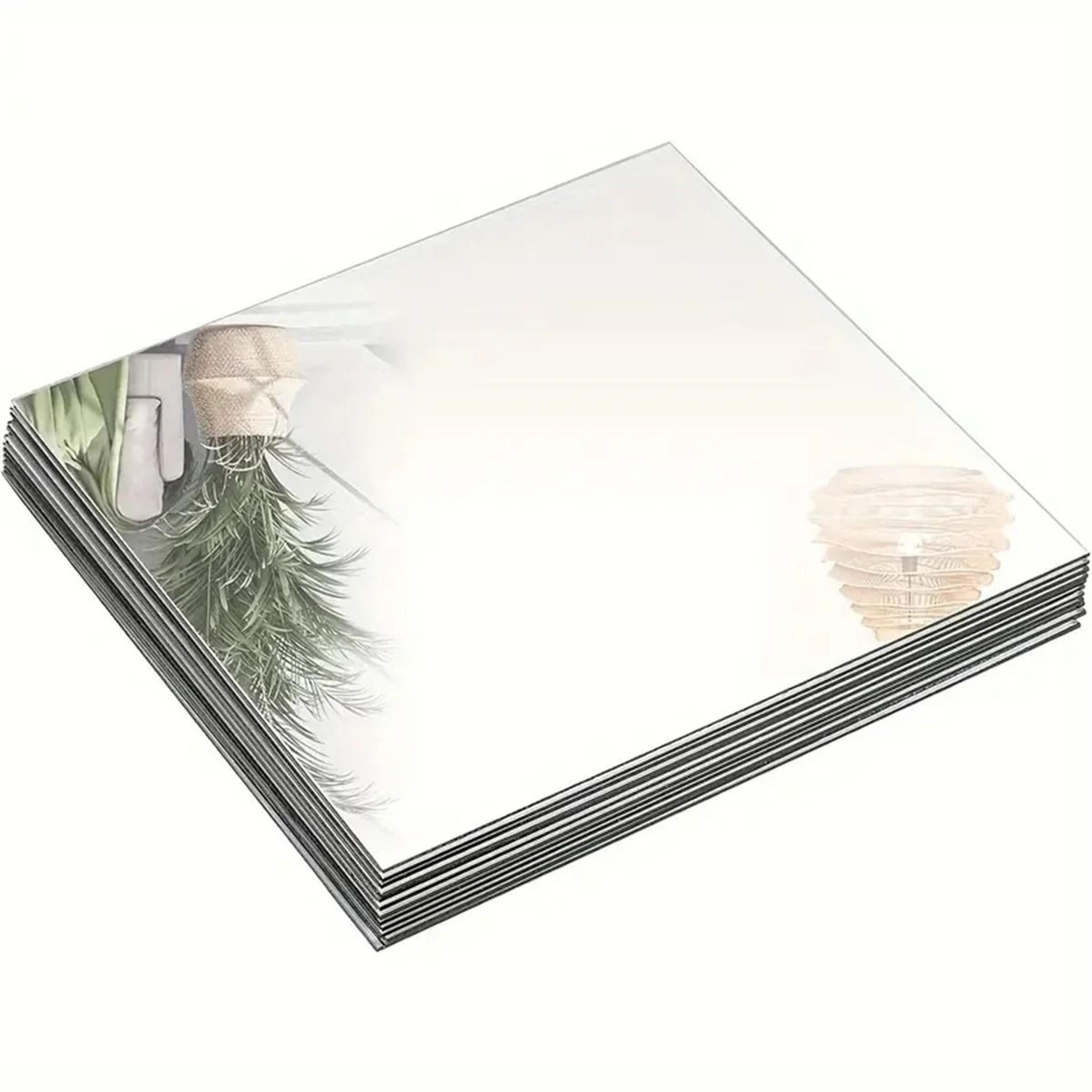 acrylic square mirror centerpiece tray set