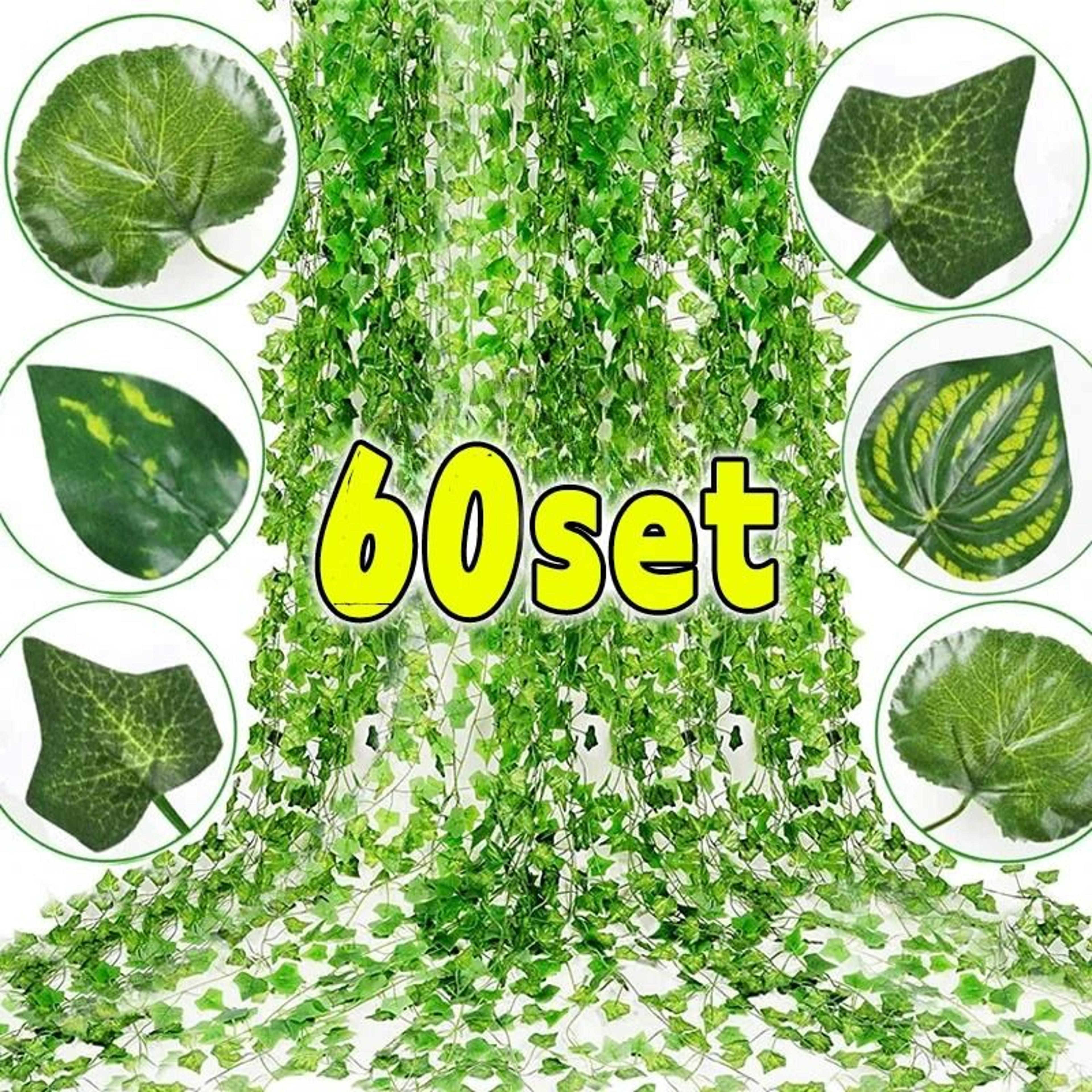 vibrant botanical artificial green ivy leaf rattan creeper vine fleet