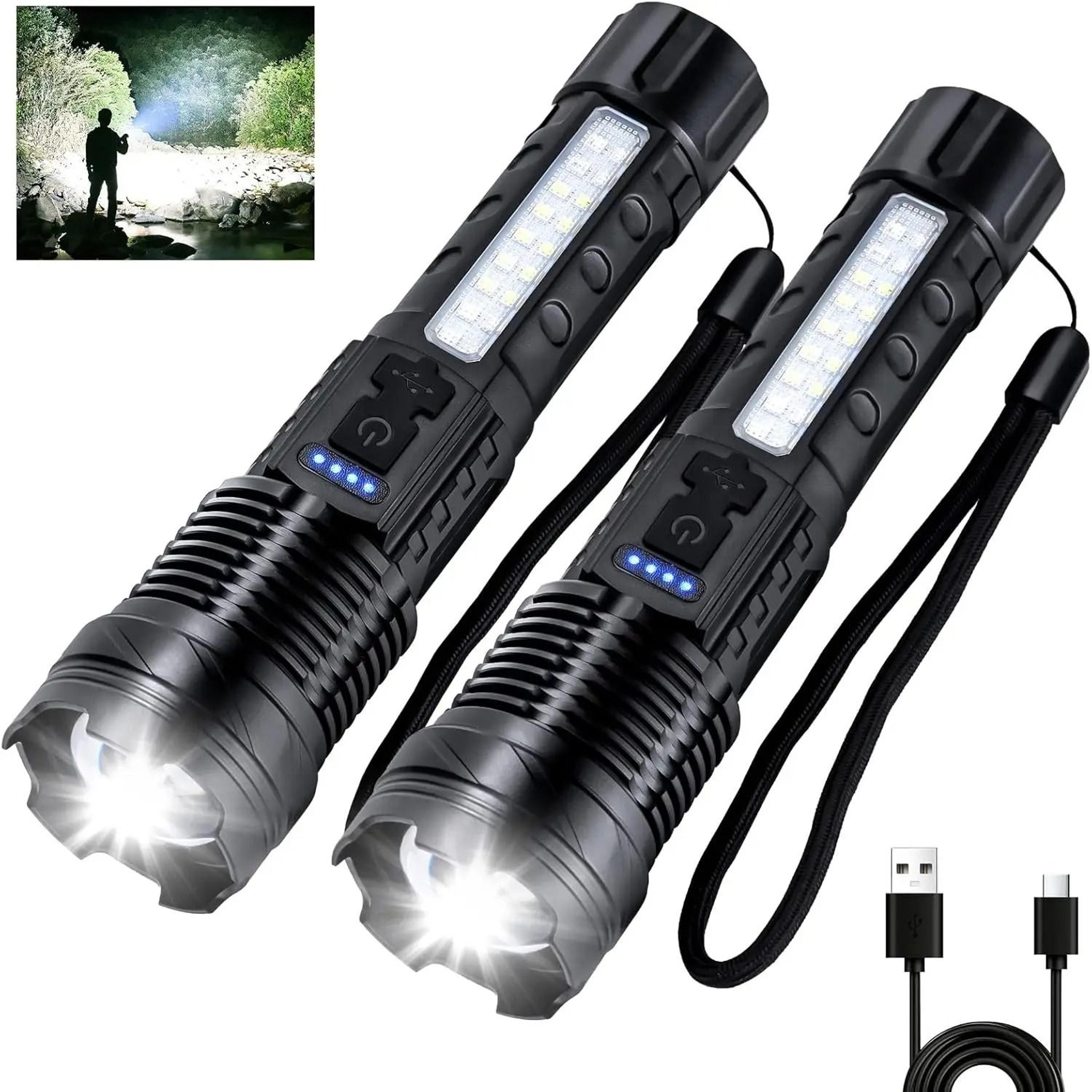 professional high-lumen xhp50 tactical zoomable flashlight