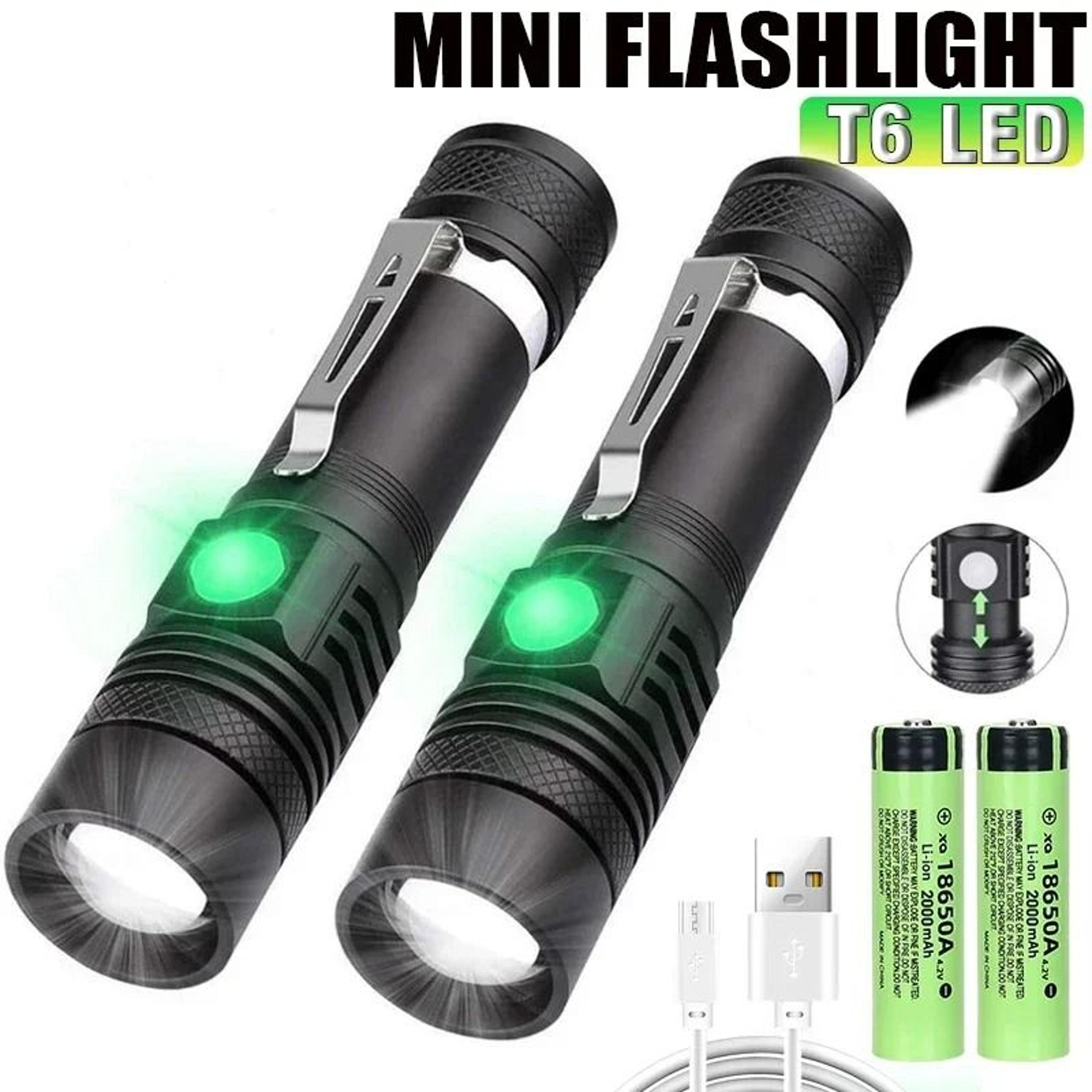 t6 led high-intensity zoomable flashlight