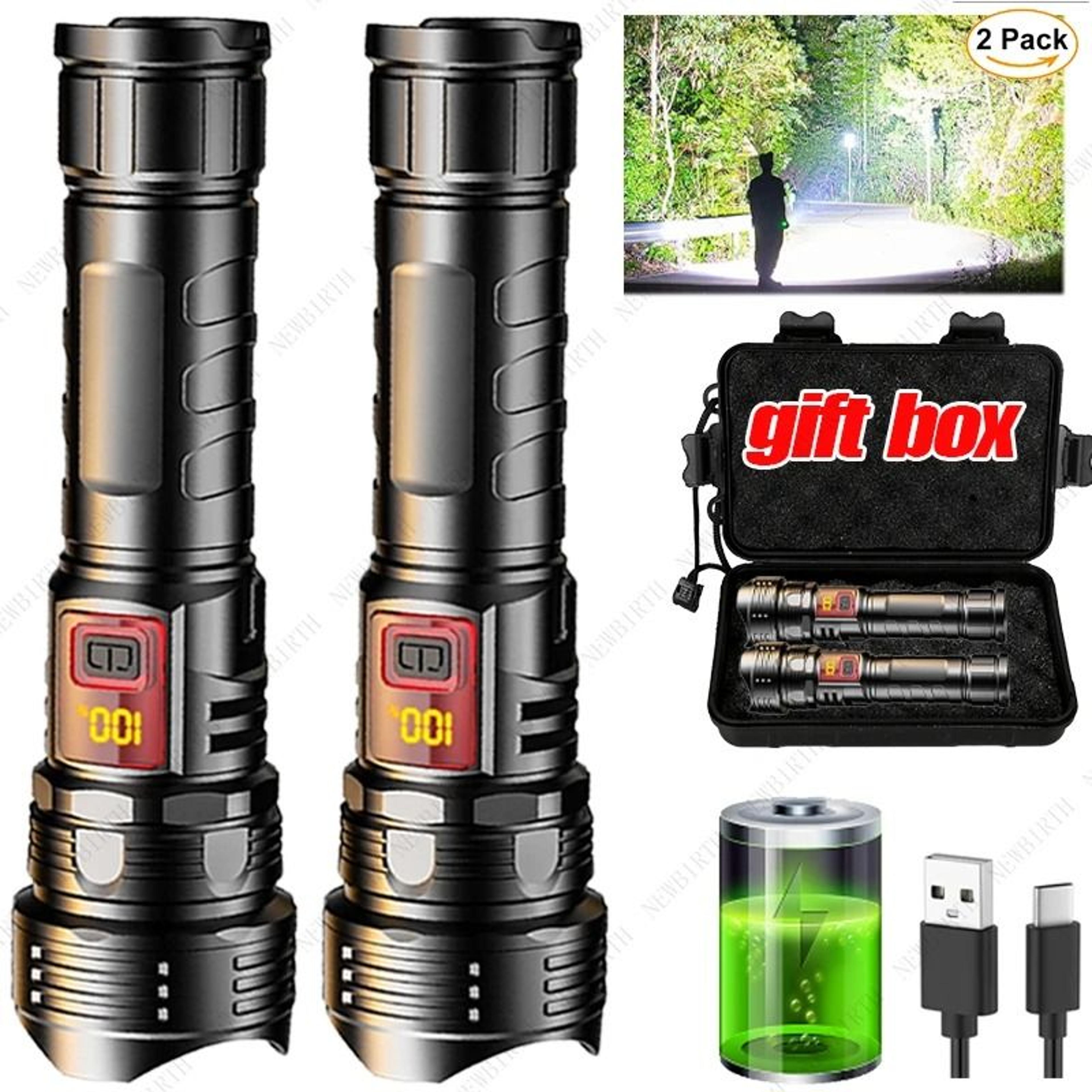 high-power rechargeable telescopic zoom tactical flashlight