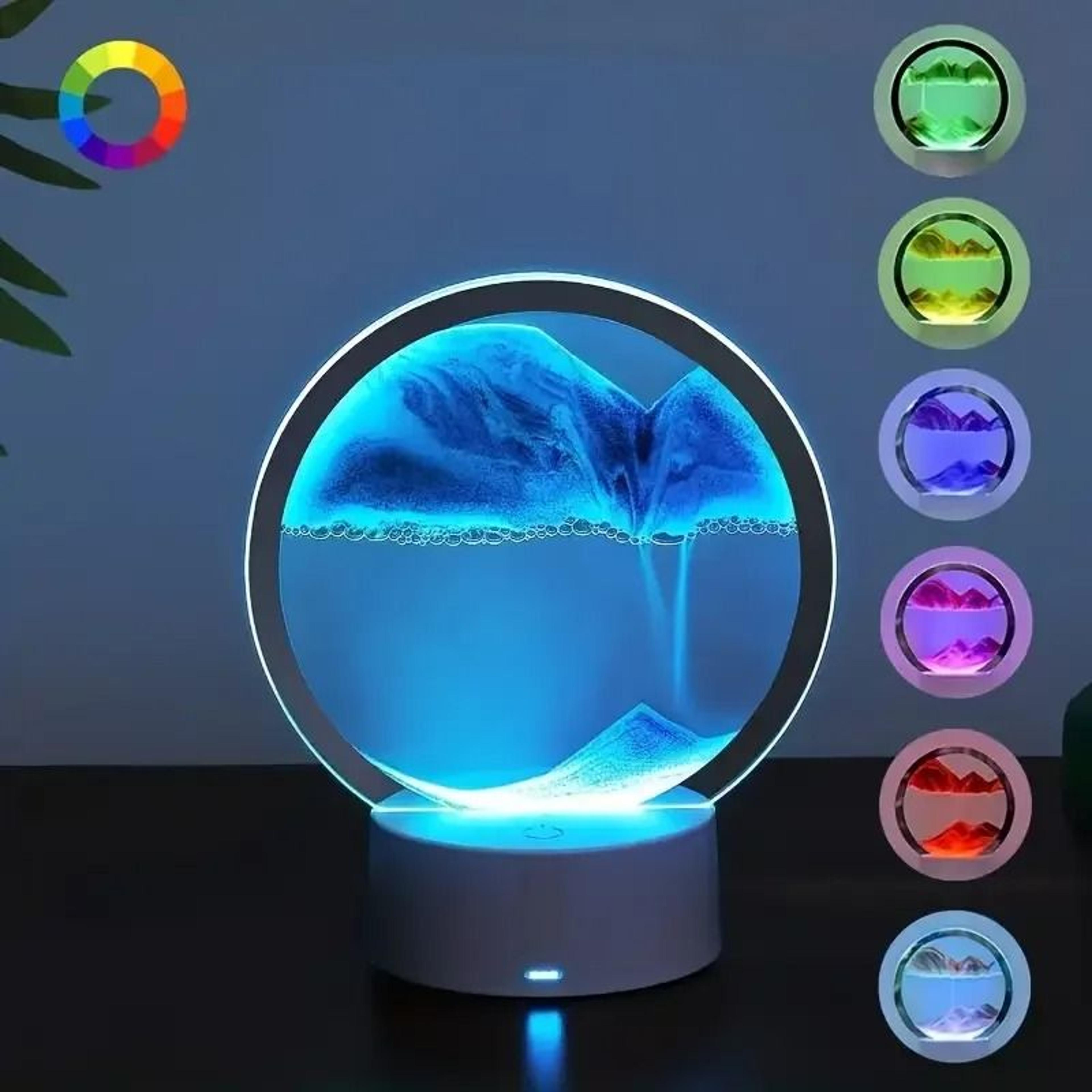 3d dynamic hourglass moving sand art night light