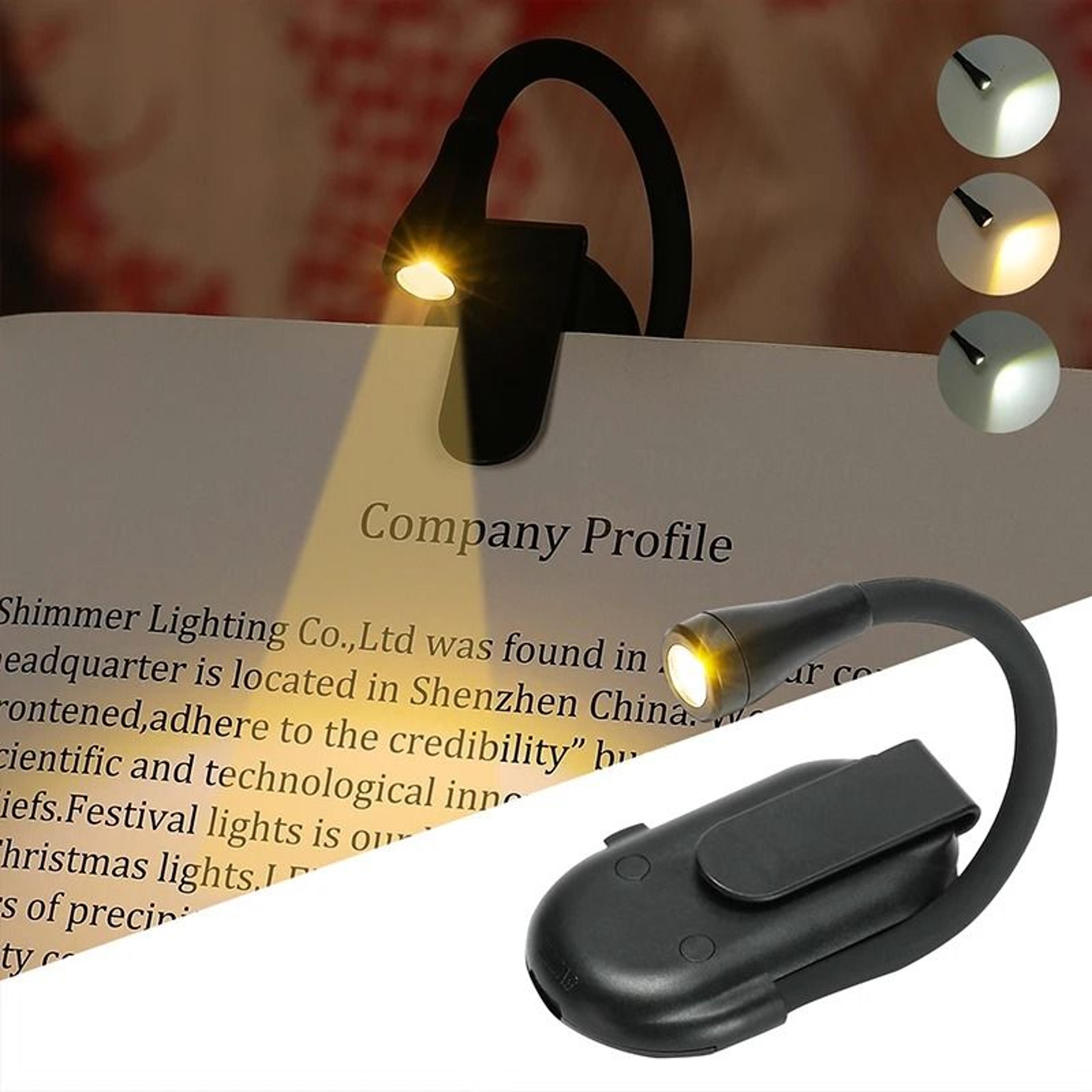 mini foldable clip-on book light
