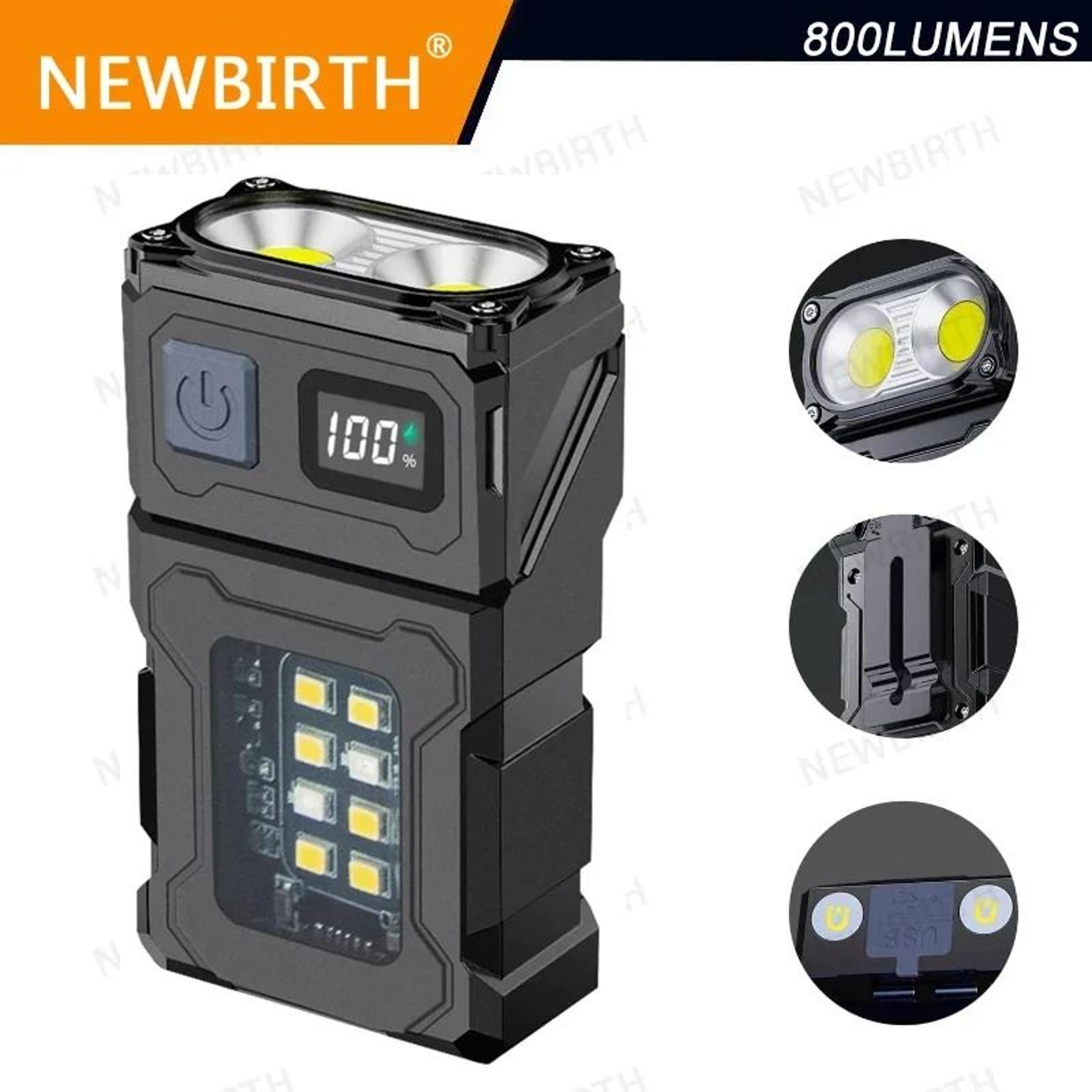 800lm mini led clip-on edc work light