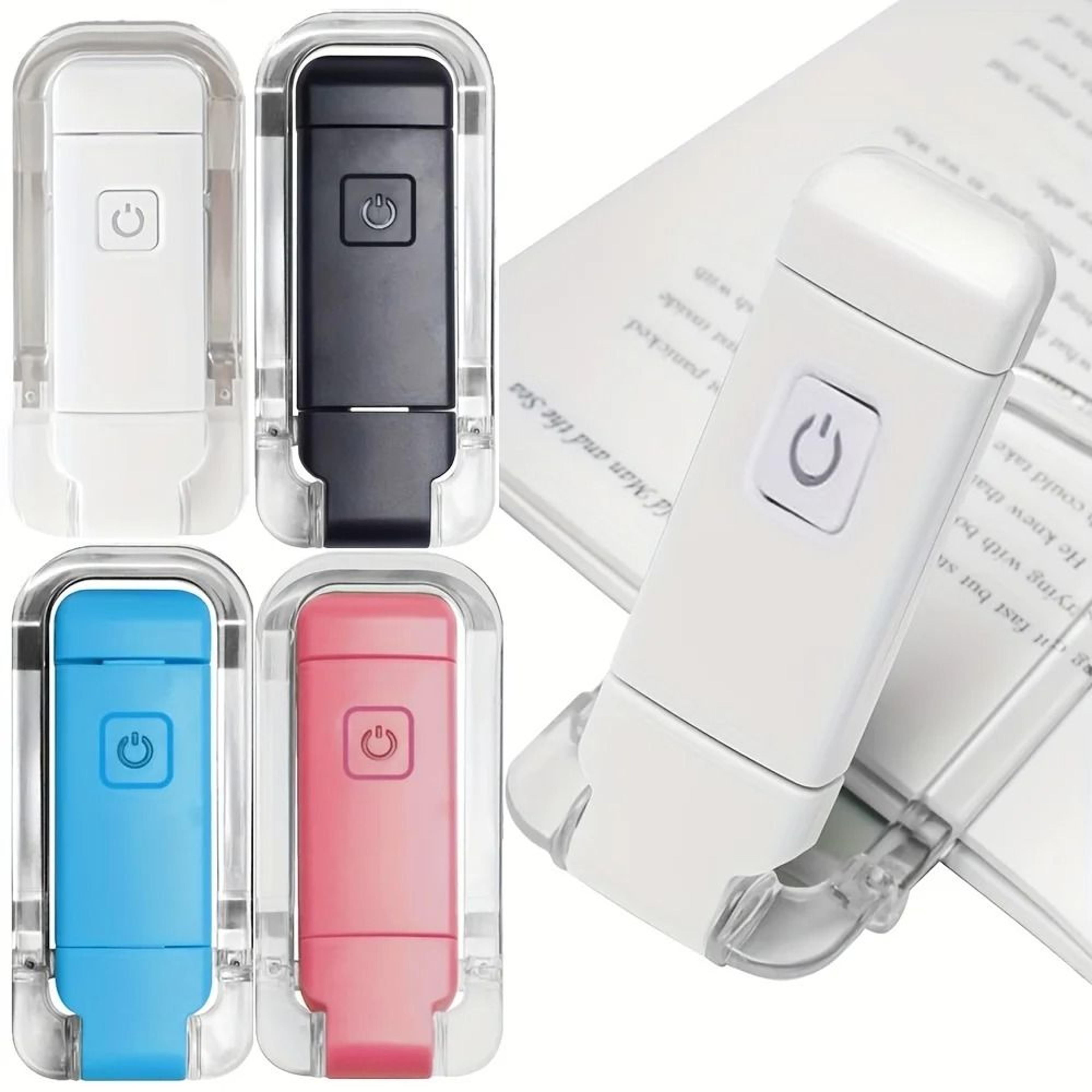 multi-functional usb rechargeable clip-on book light