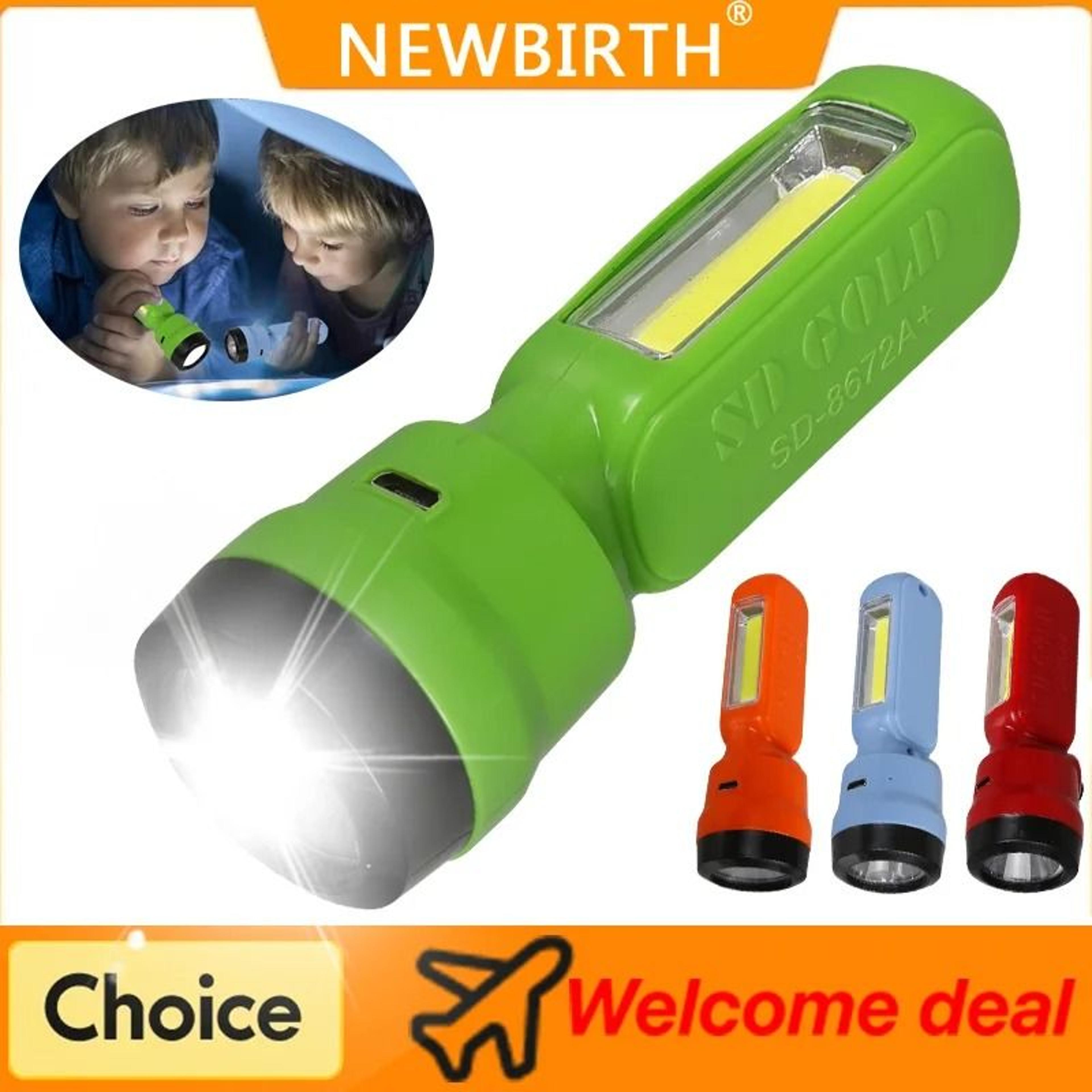 mini kids eye-friendly rechargeable cob+xpe edc flashlight