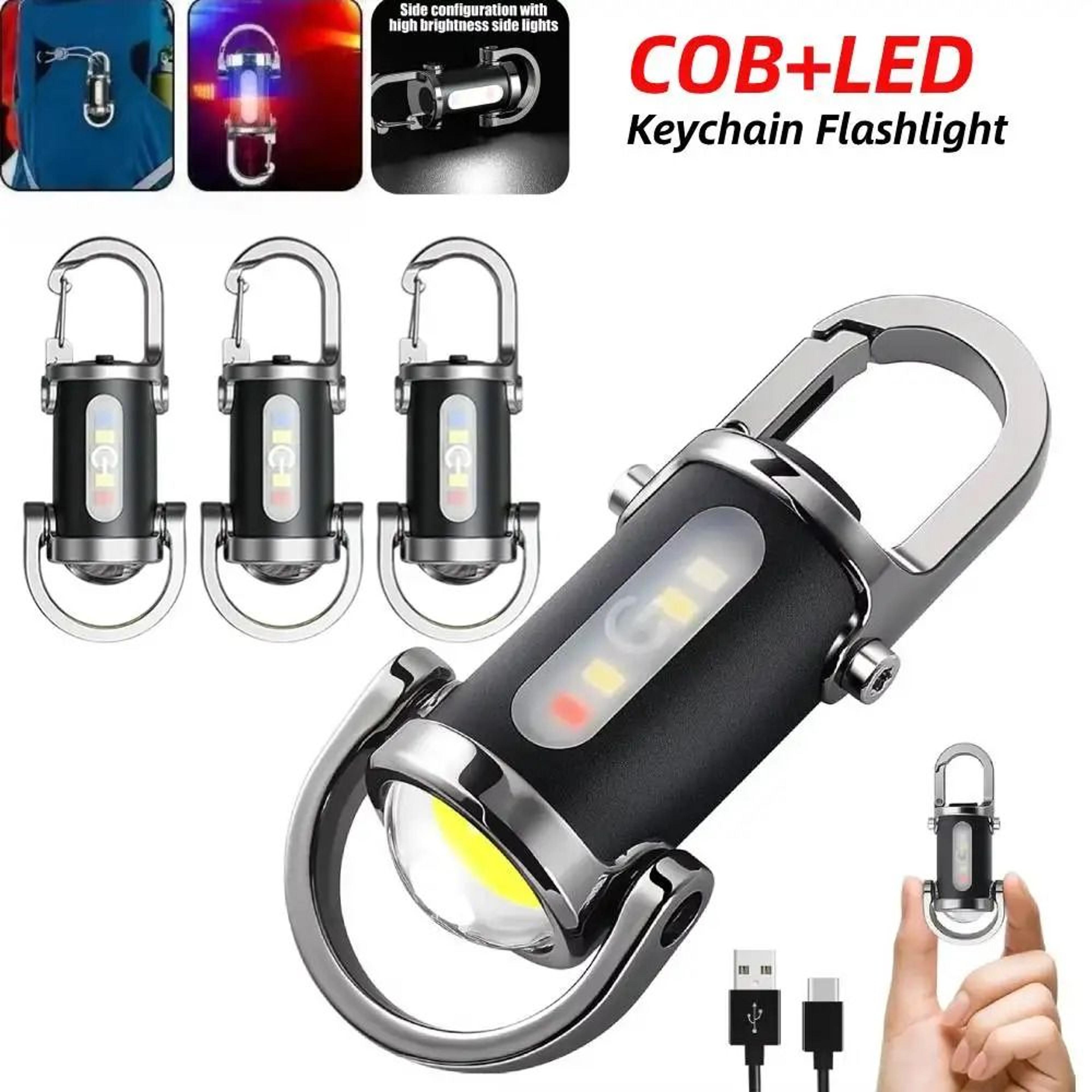 300lm rechargeable multi-function led keychain edc work light