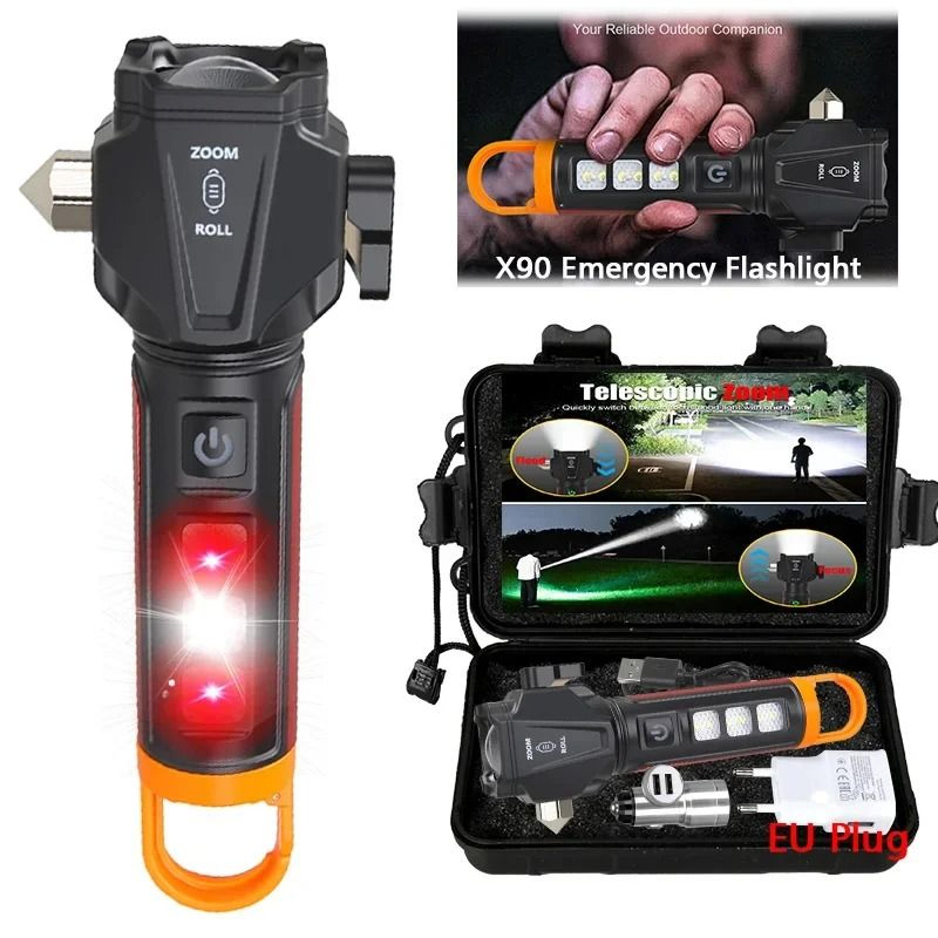 5-in-1 tactical escape and safety survival flashlight