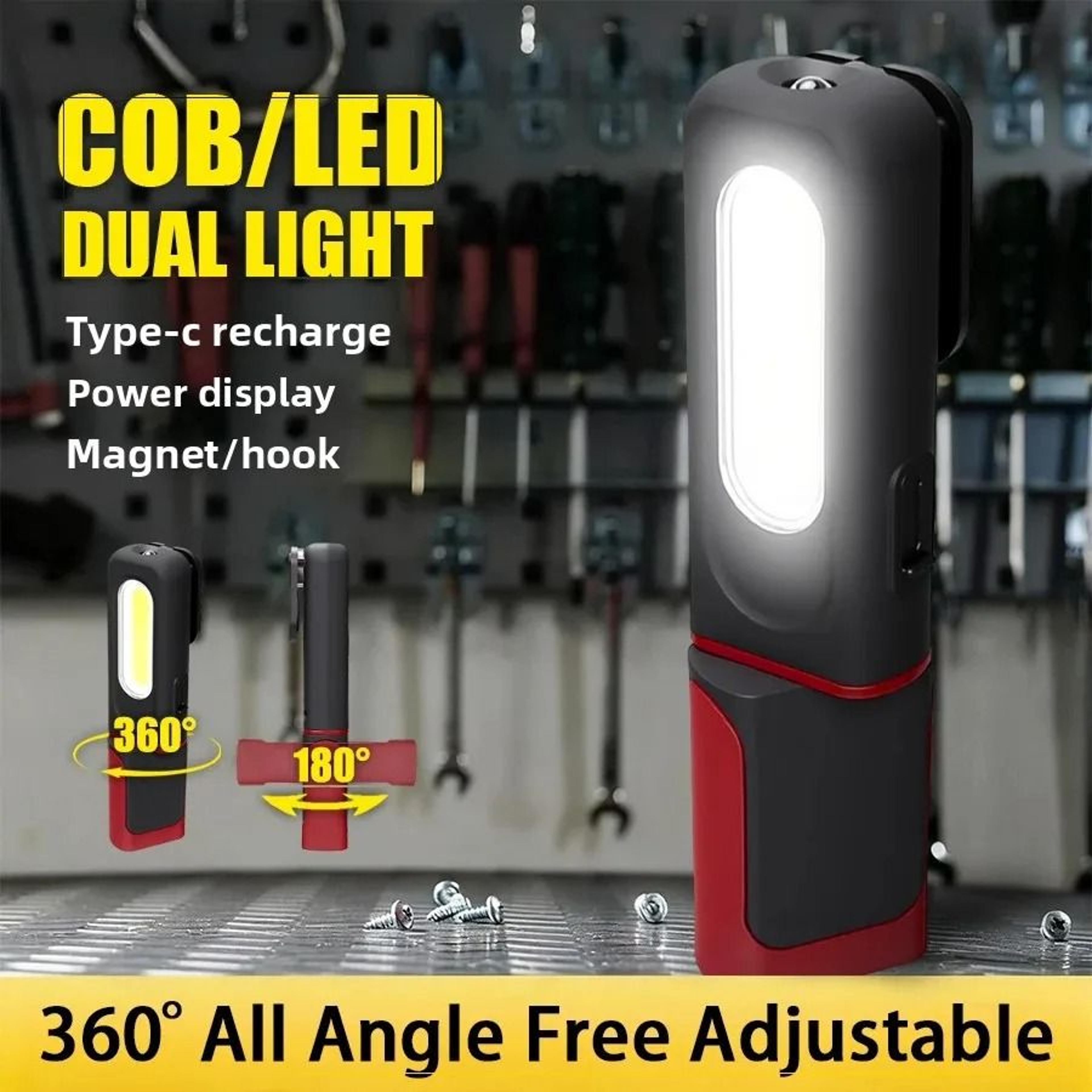 portable usb rechargeable cob inspection work light