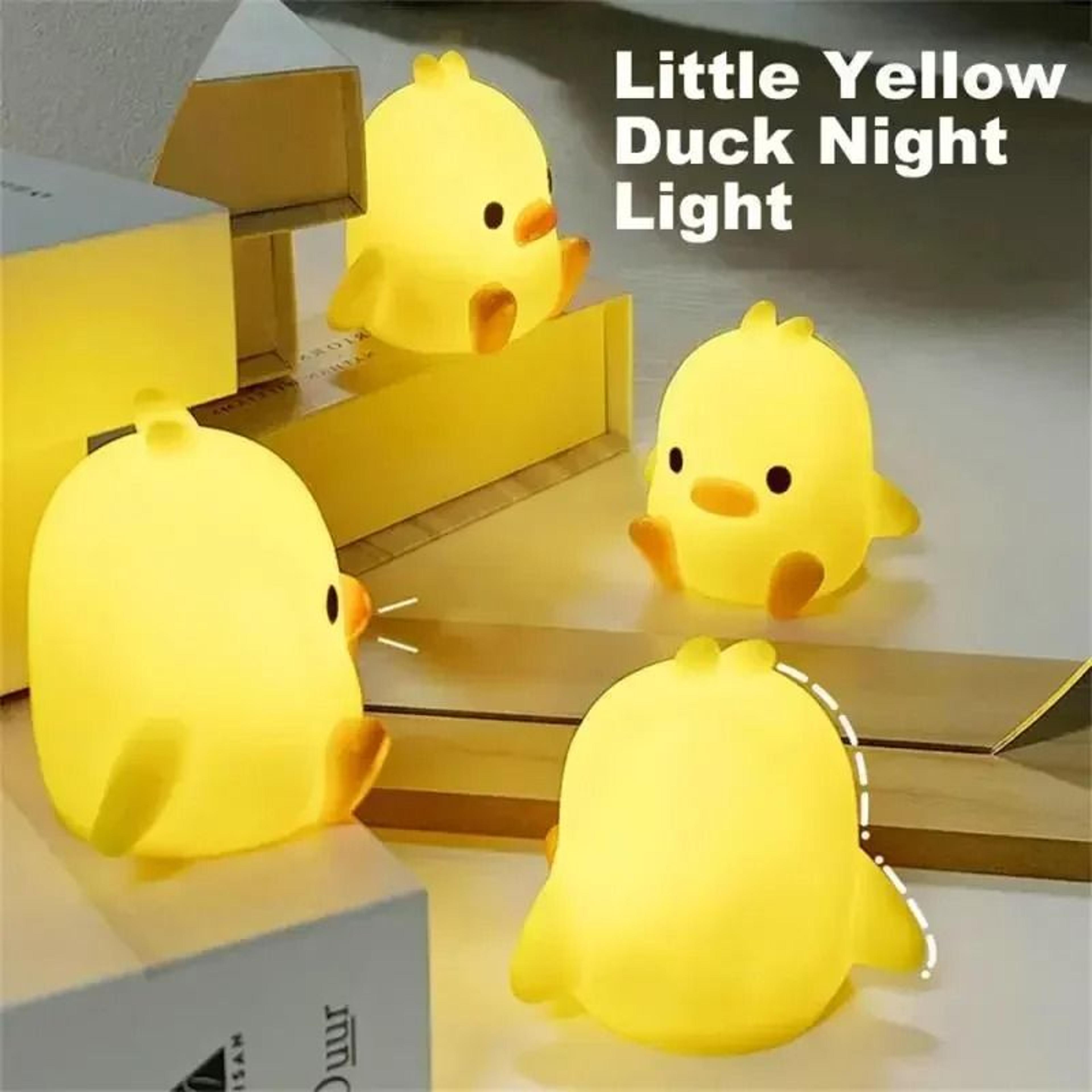cartoon soft silicone little yellow duck rechargeable night light