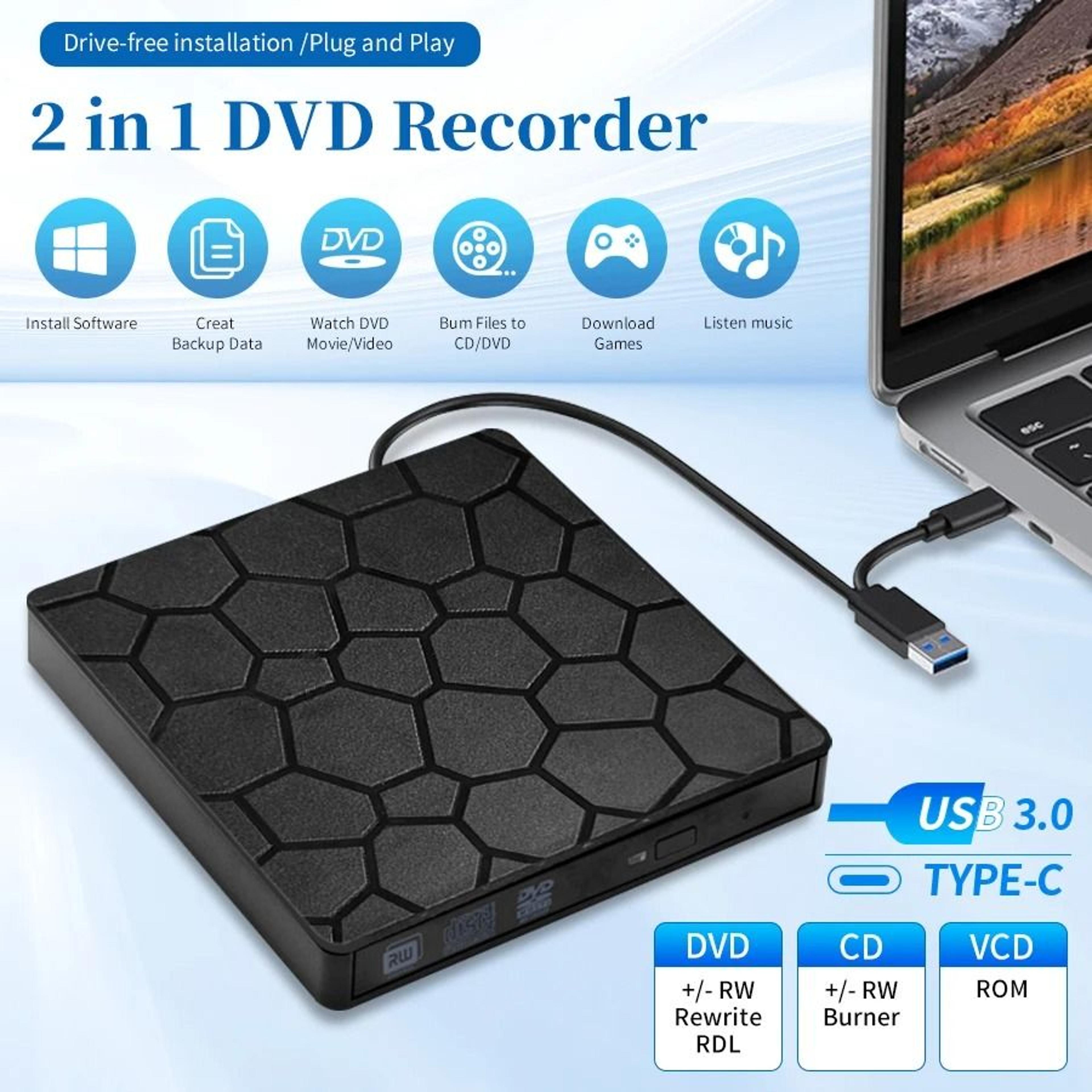 external usb 3.0 and type-c 2-in-1 slim dvd-rw optical drive