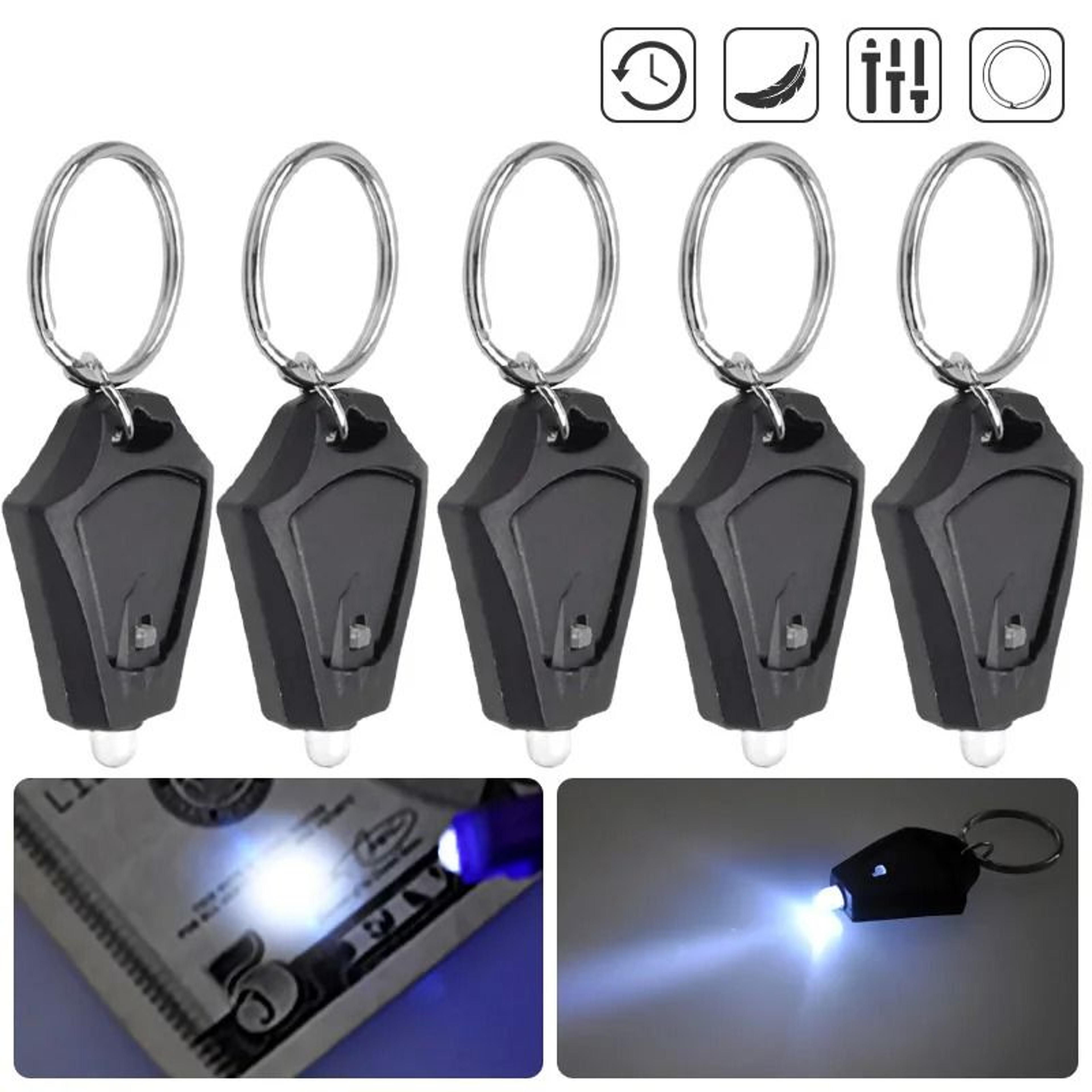 5-pack ultra-compact led emergency keychain flashlight set