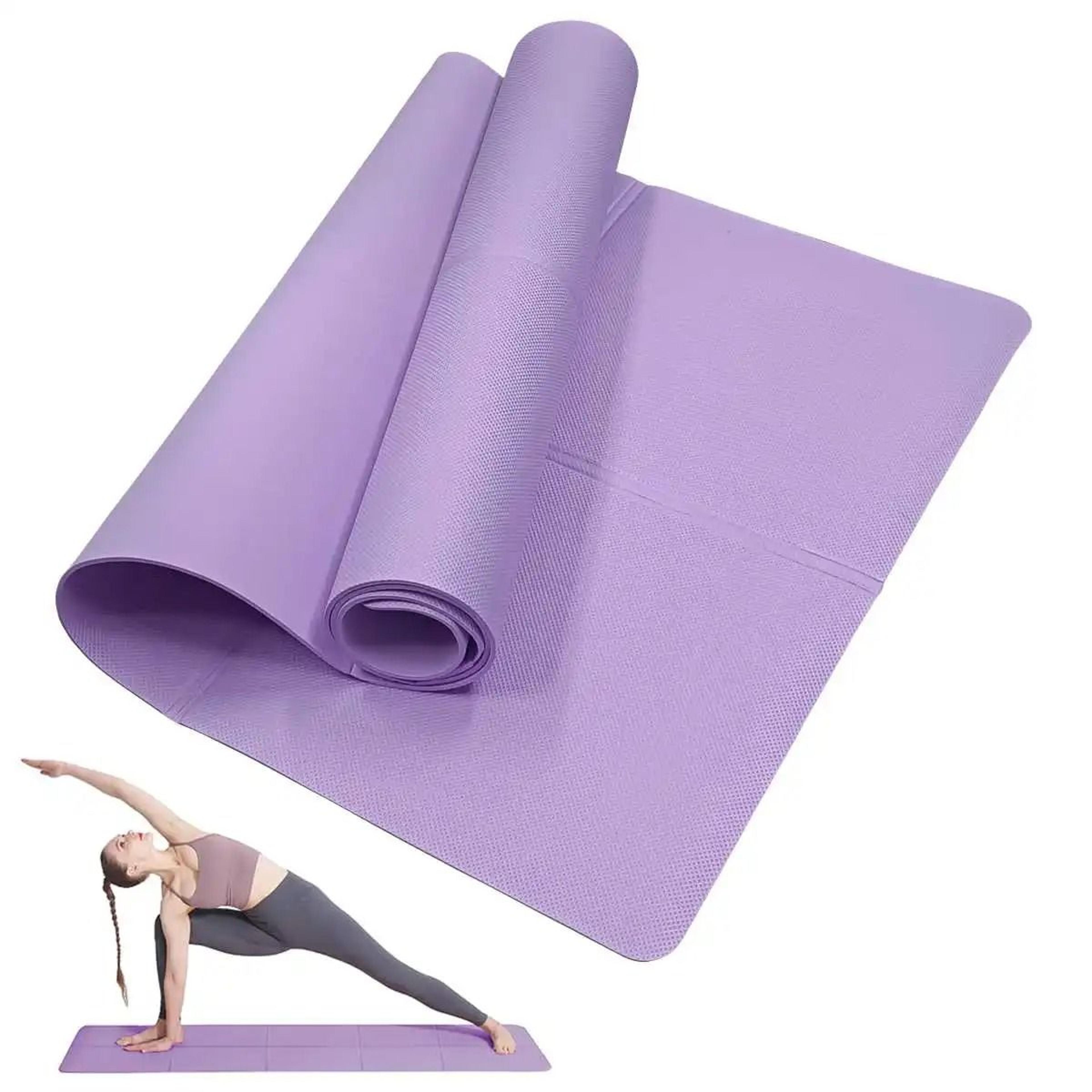 professional foldable eco-friendly eco-eva travel yoga mat (zen purple edition)