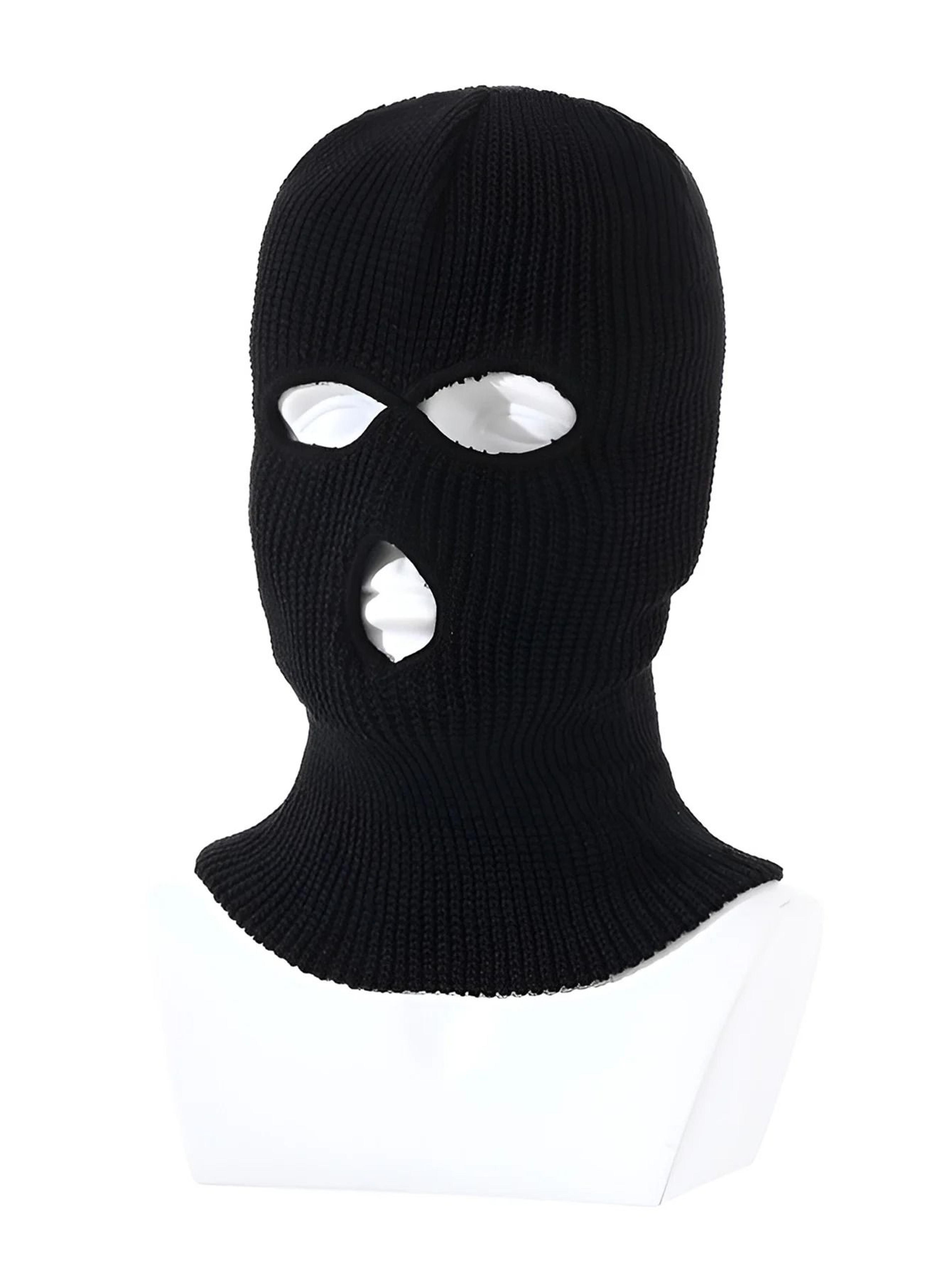 tactical 3-hole embroidered full-face knit balaclava ski mask