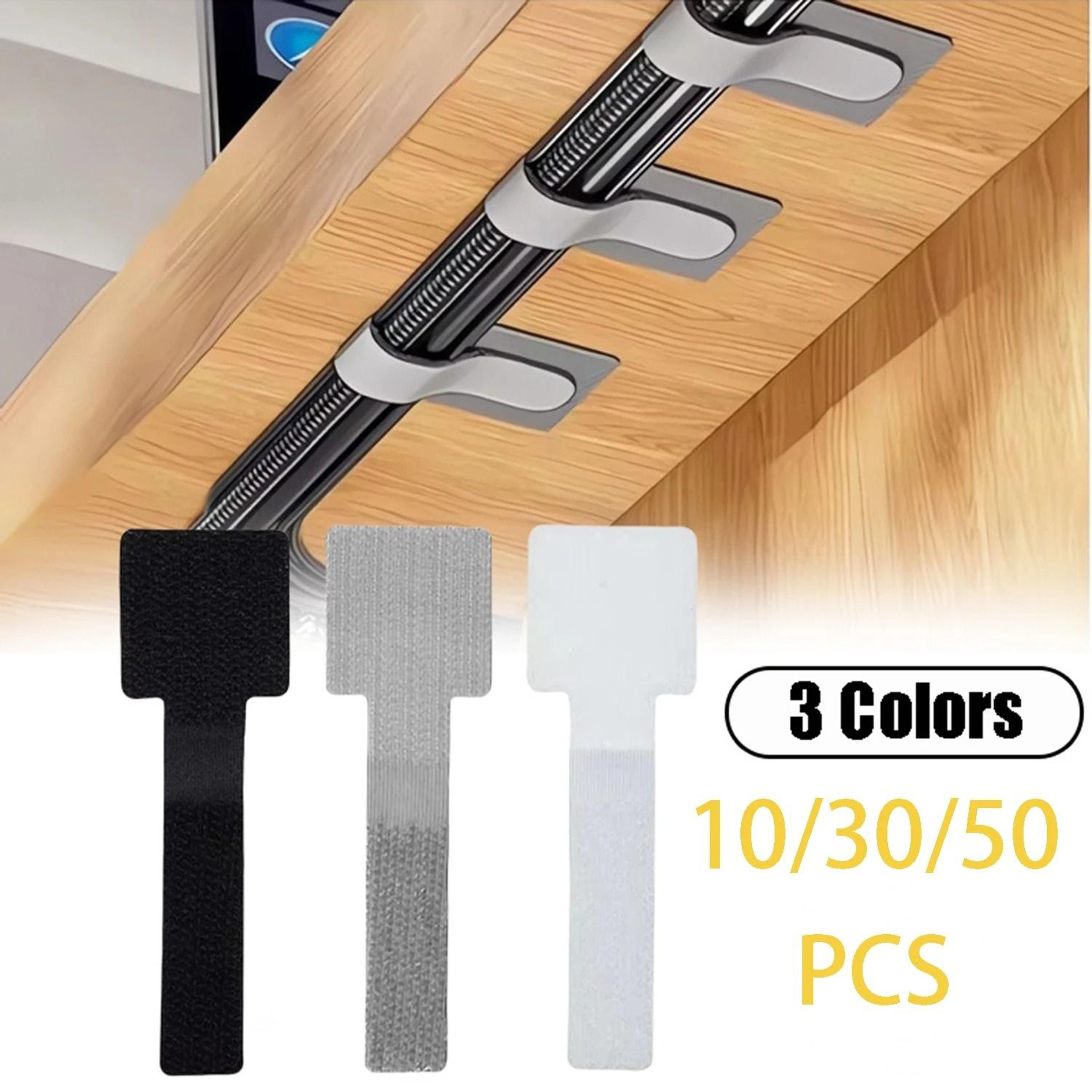 universal adjustable self-adhesive hook-and-loop cable organizers