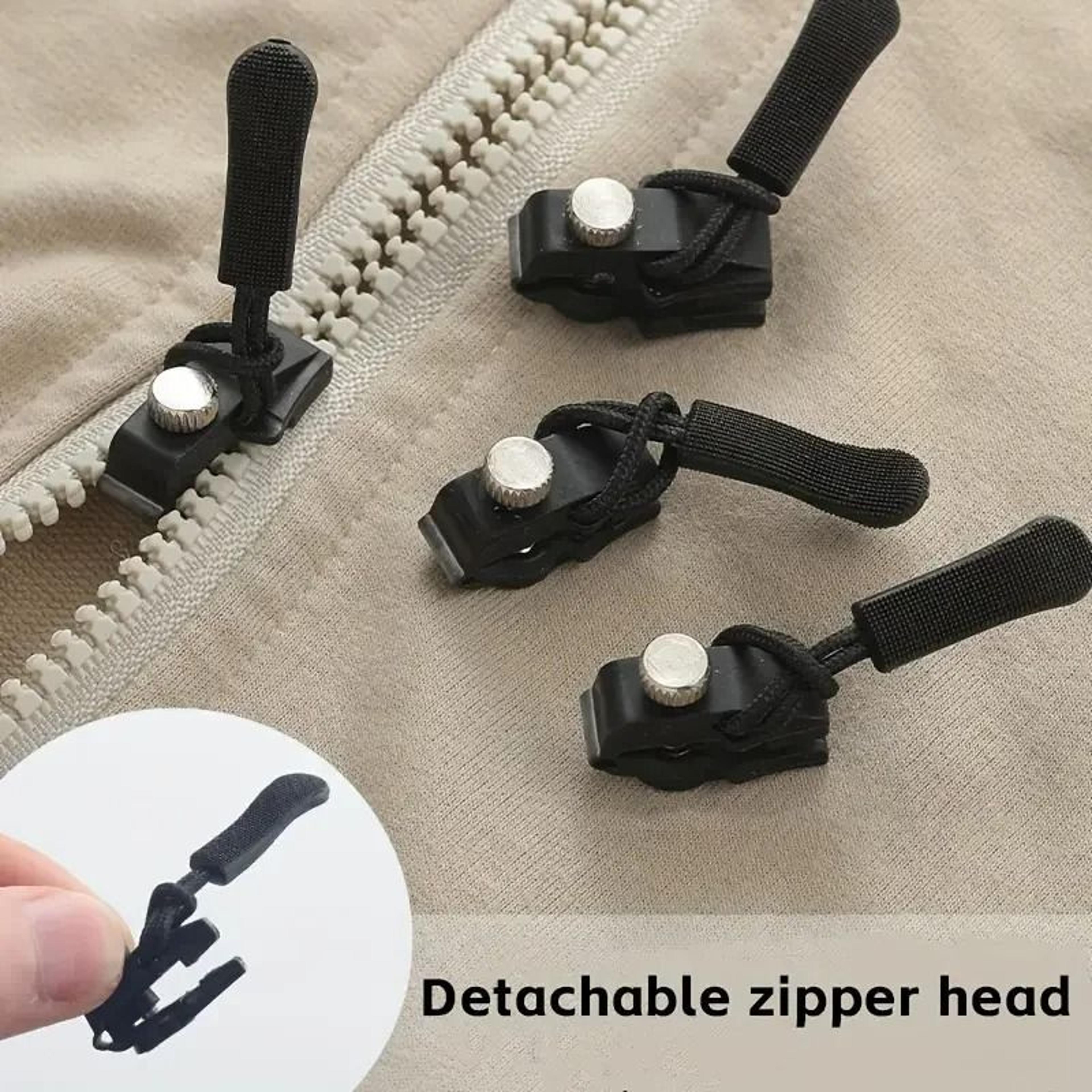 universal detachable instant zipper slider replacement pull tab kit