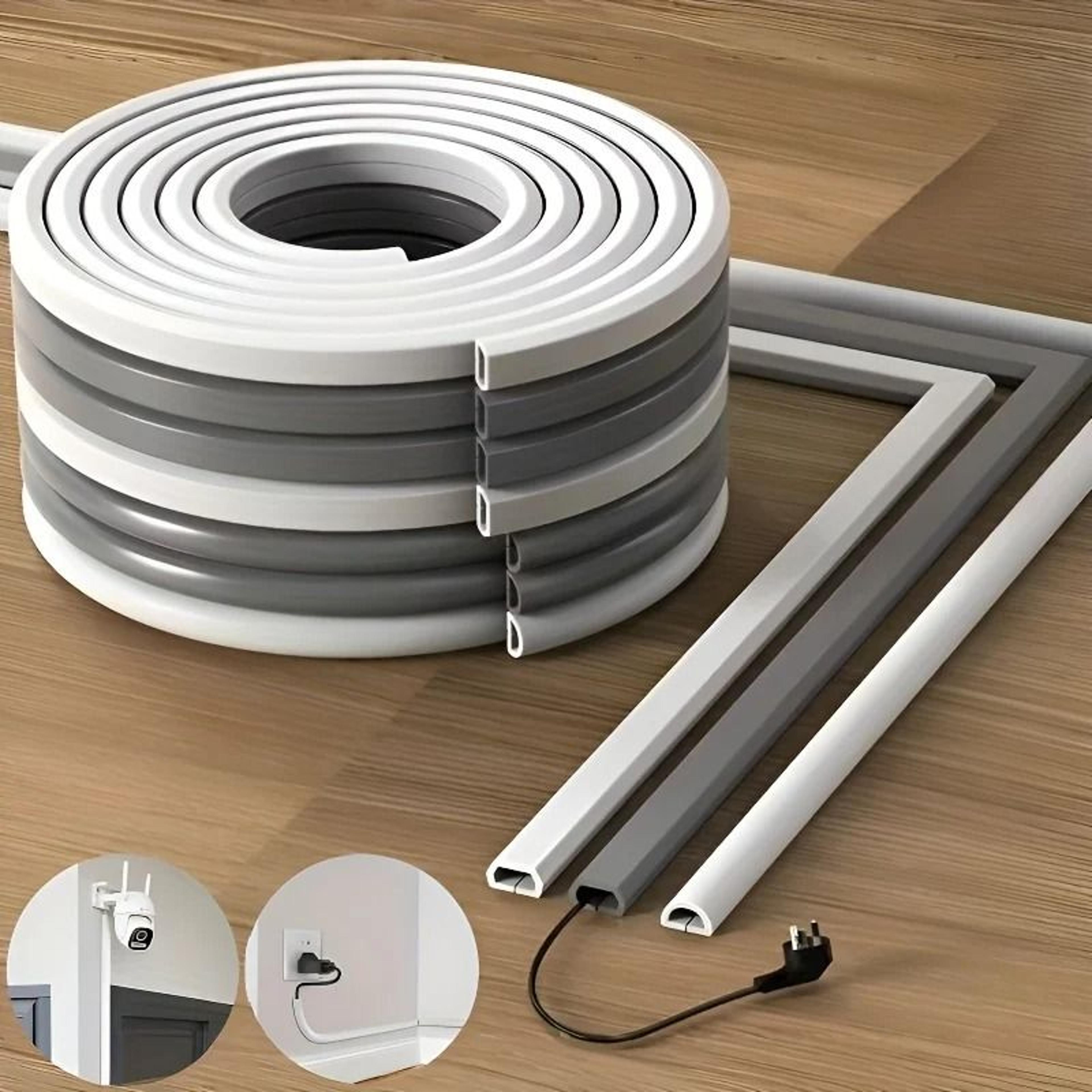 118" self-adhesive pvc cable management sleeve and insulated cord hider