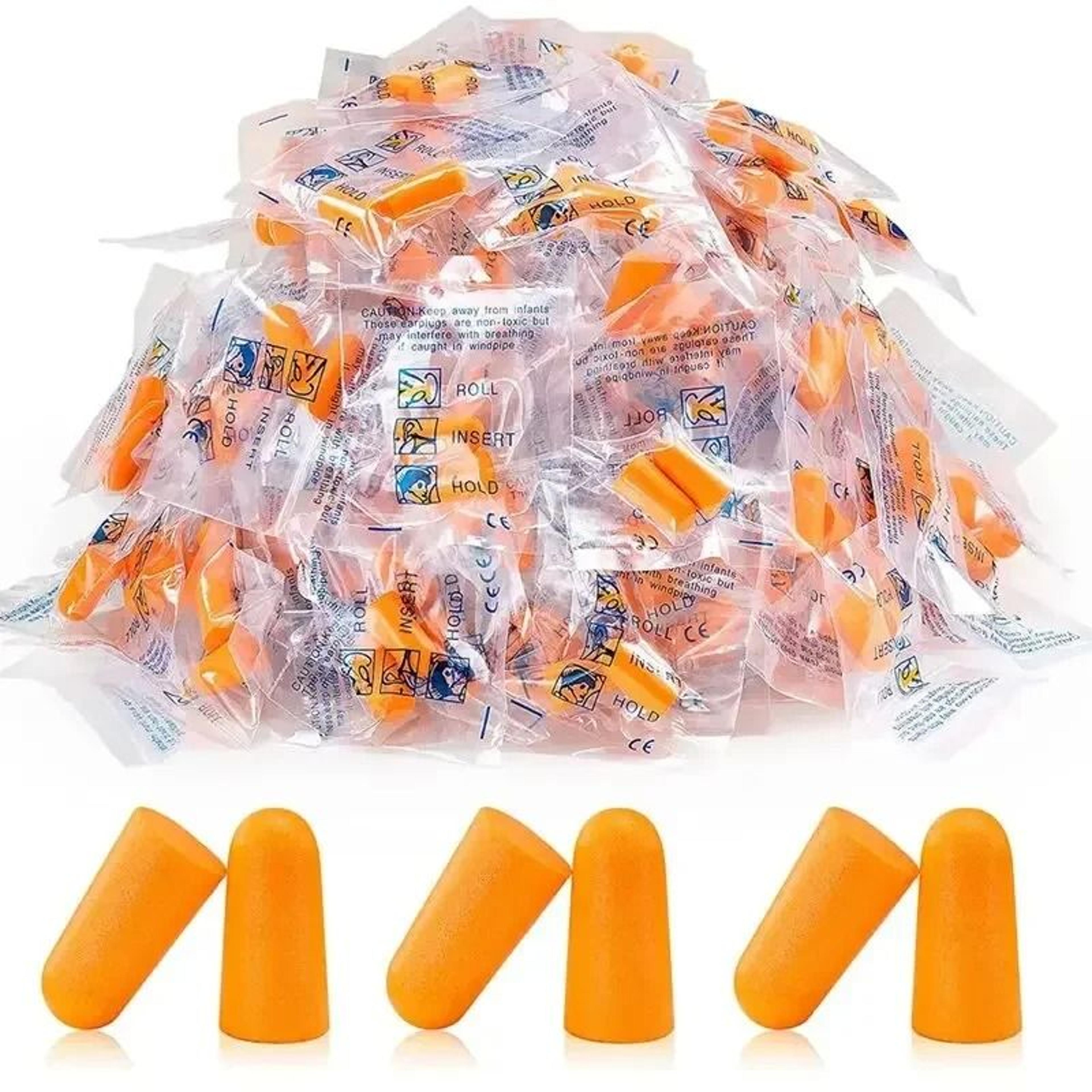 noise-reduction soft foam earplugs with individual sanitization packs