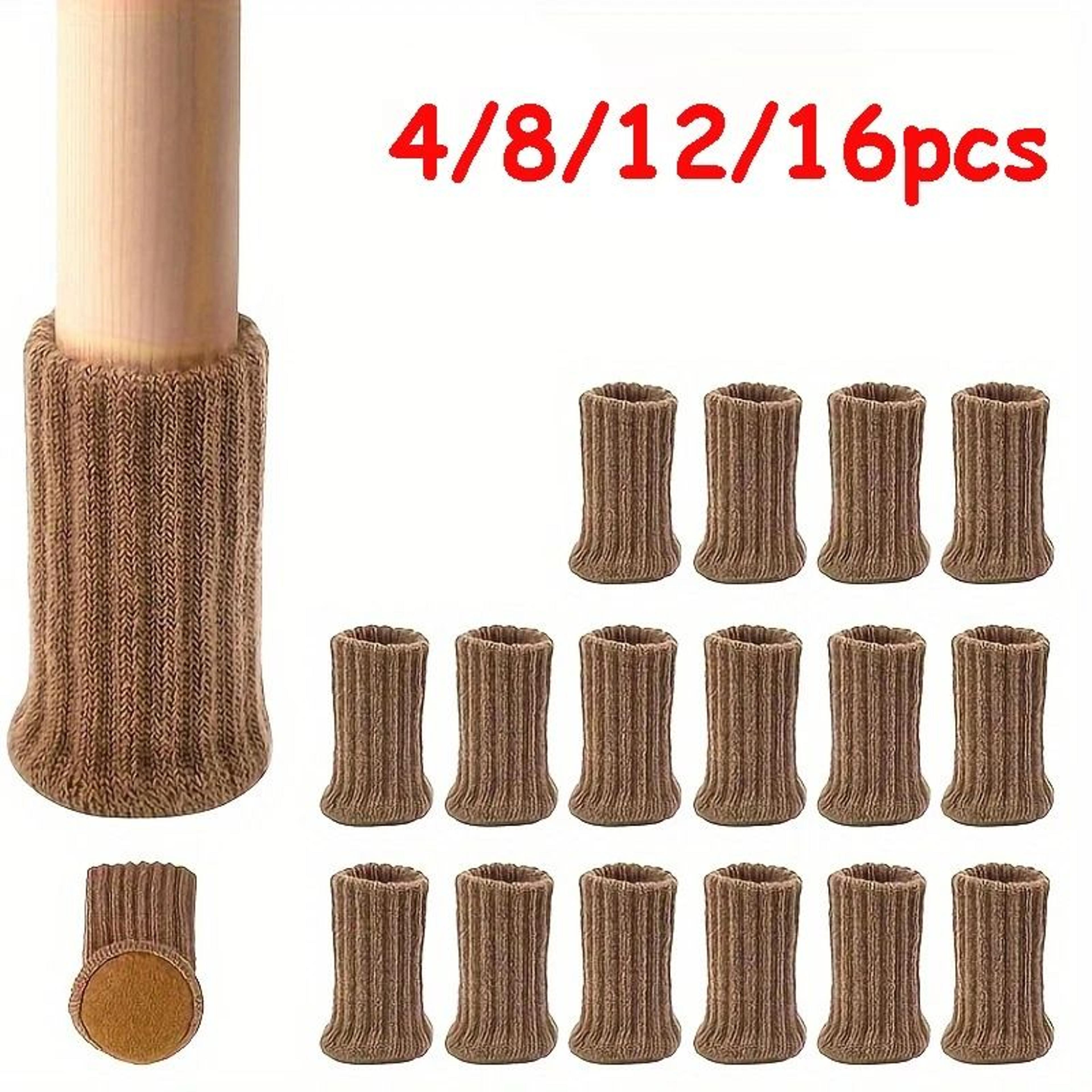 knitted furniture leg socks with thickened anti-slip floor protectors