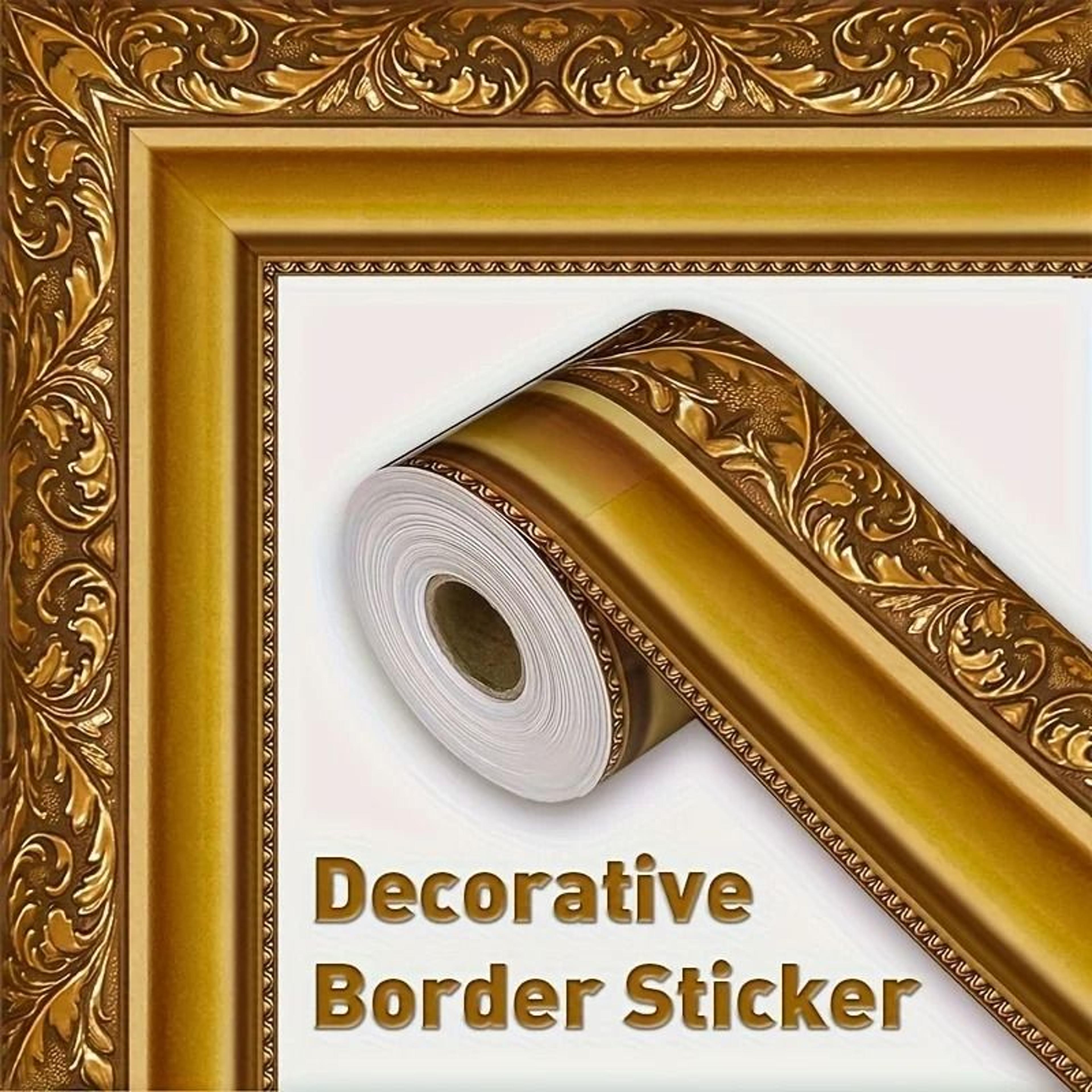 vintage golden floral bulletin board border 10m roll