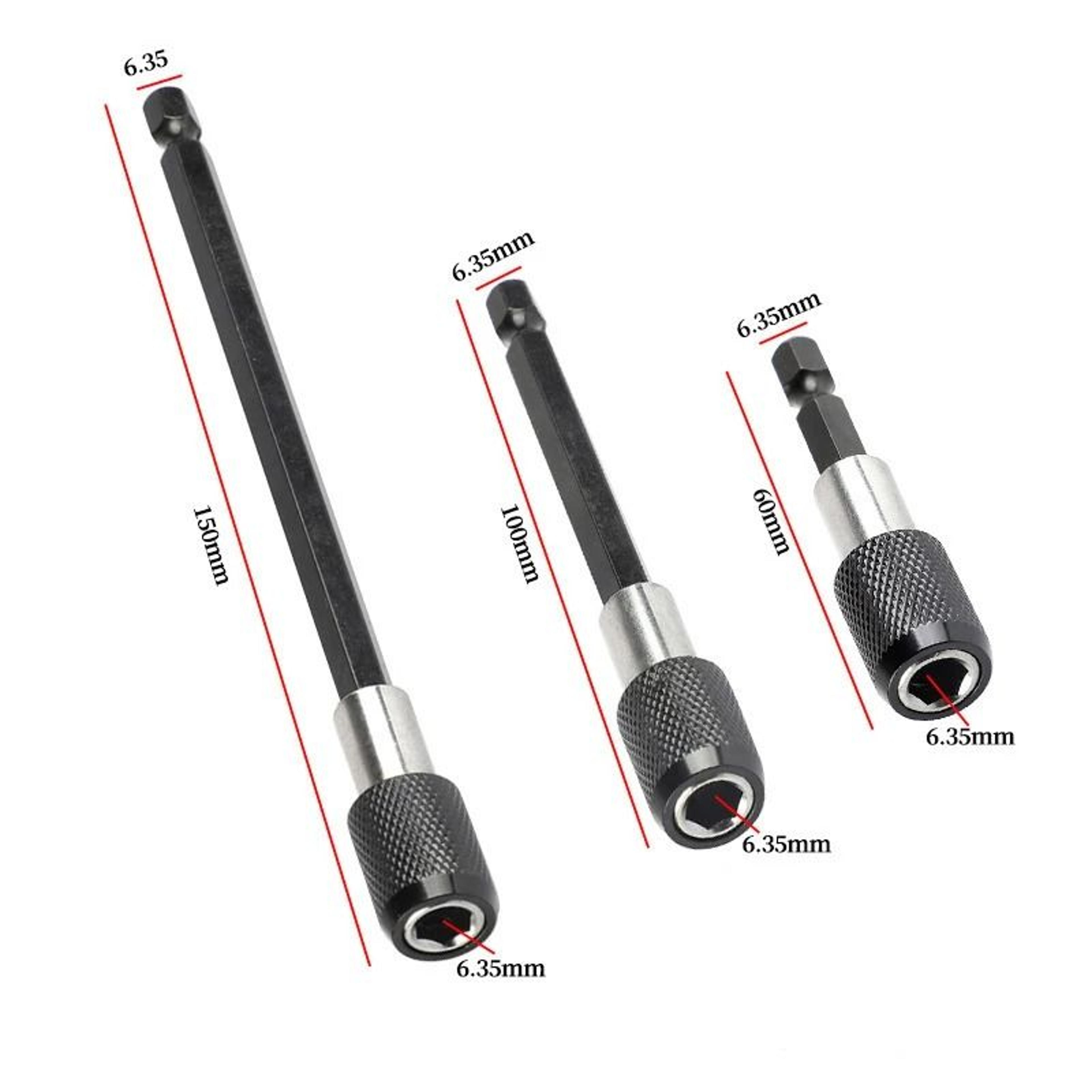 hexagonal quick-change self-locking screwdriver extension rod
