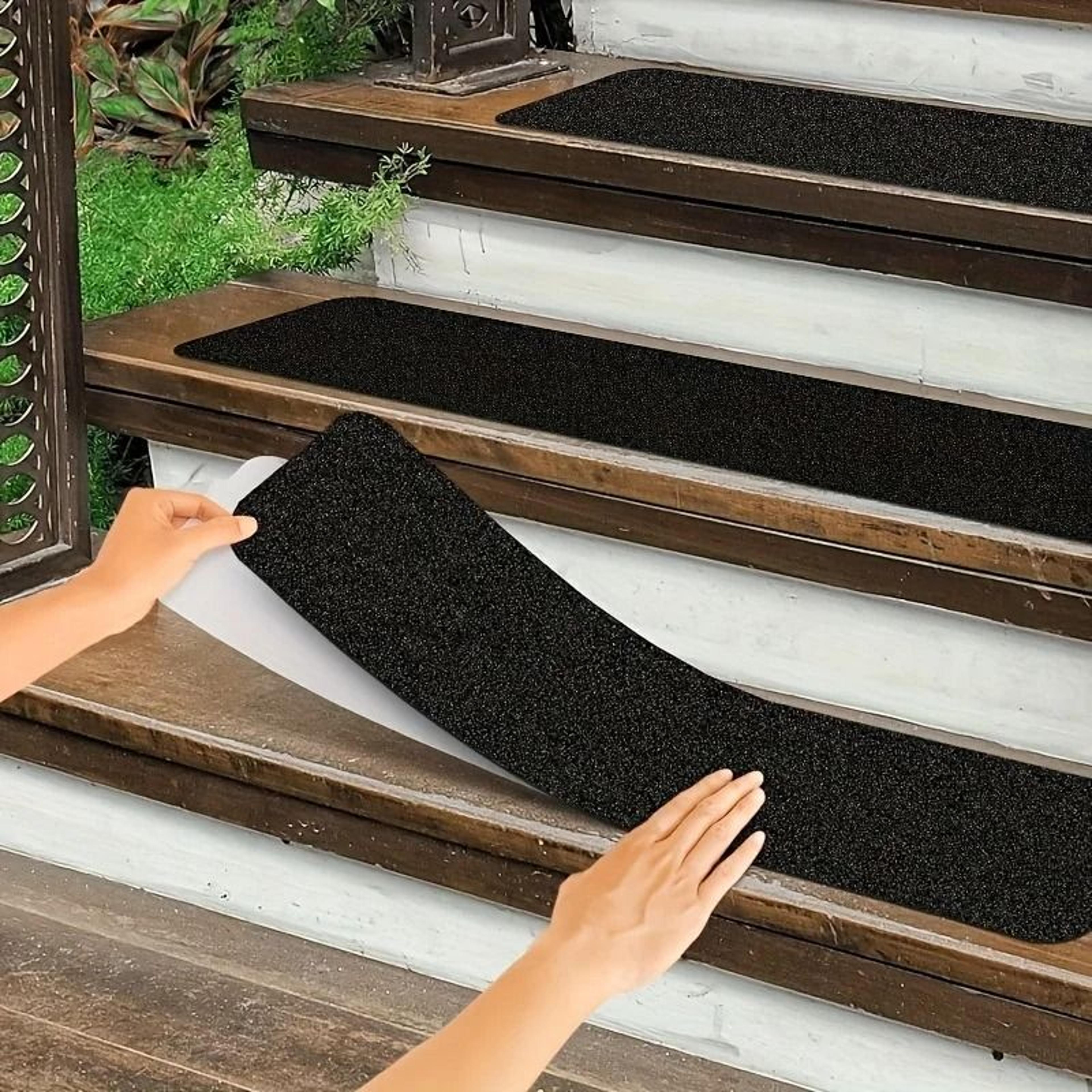 6-piece heavy-duty non-slip stair tread safety strips