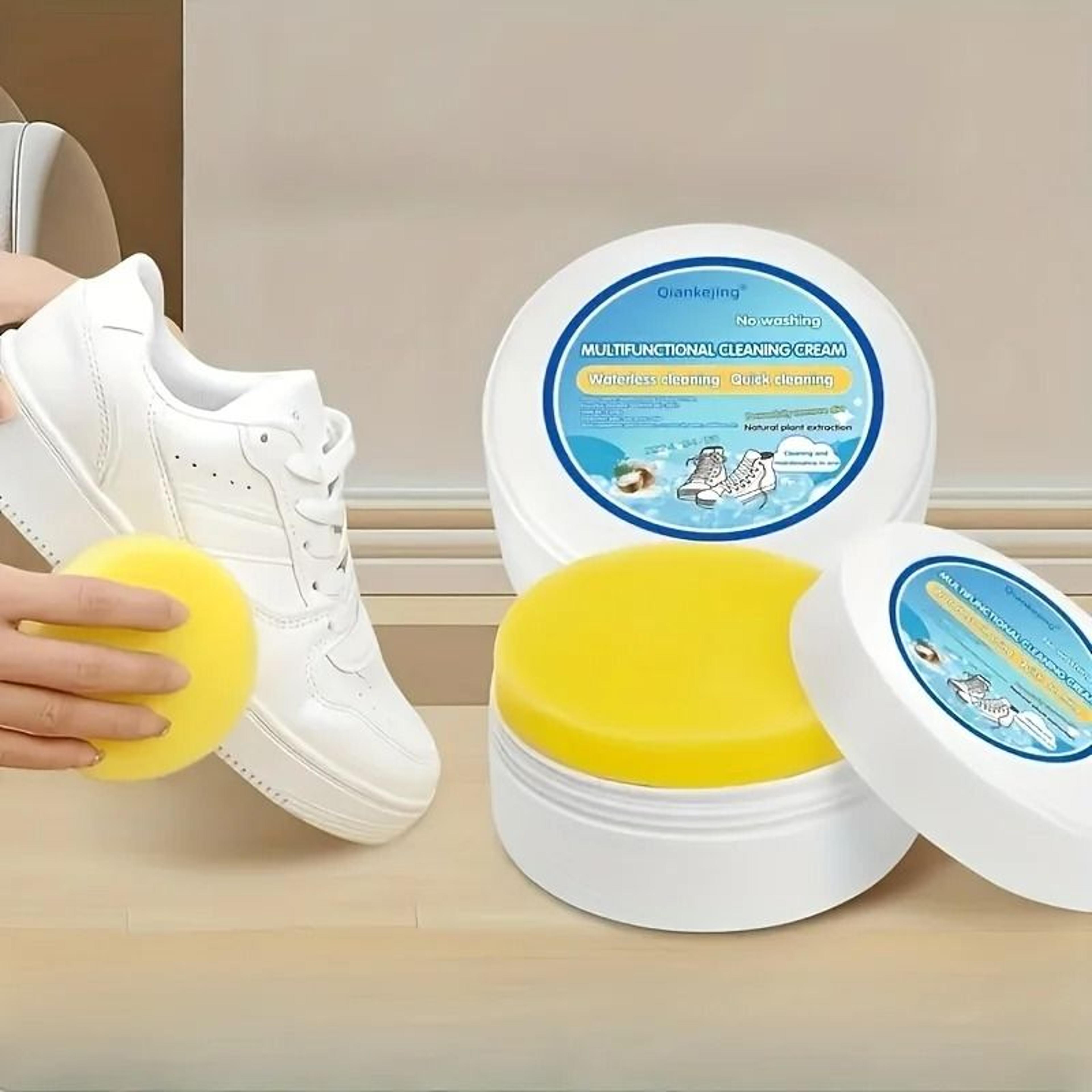 multi-surface waterless sneaker cleaning and whitening paste