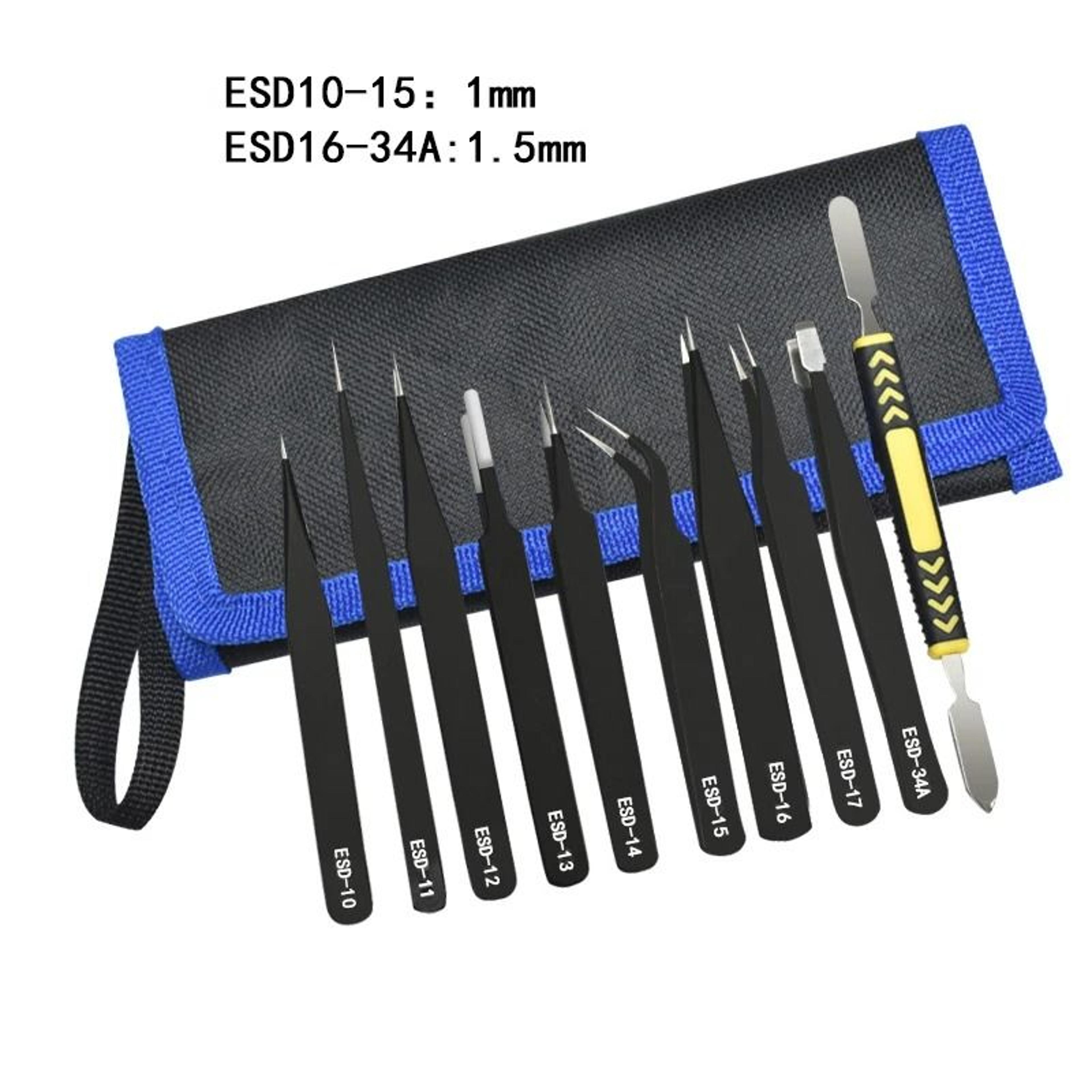 anti-static stainless steel precision tweezers set
