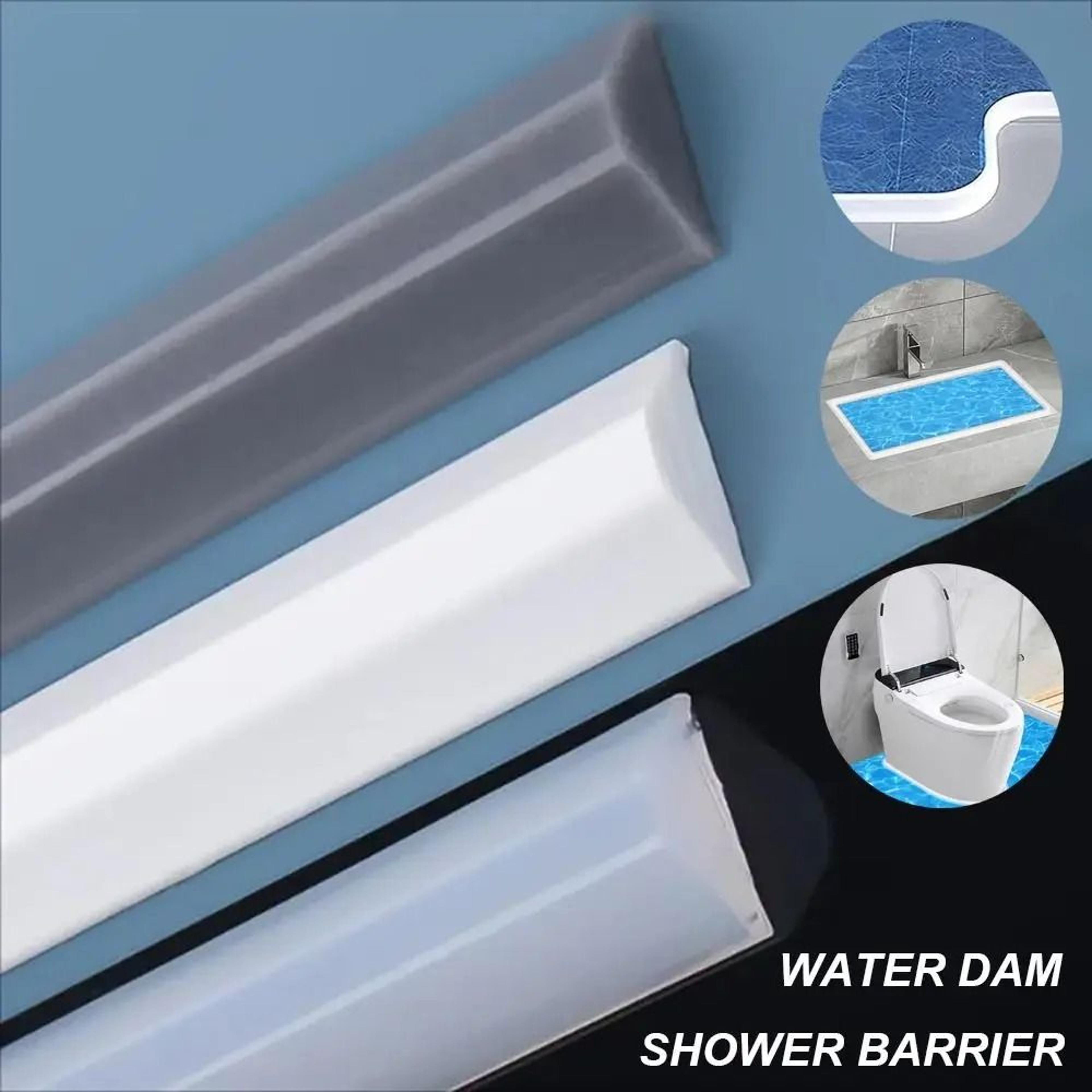 flexible silicone bathroom shower water barrier strip