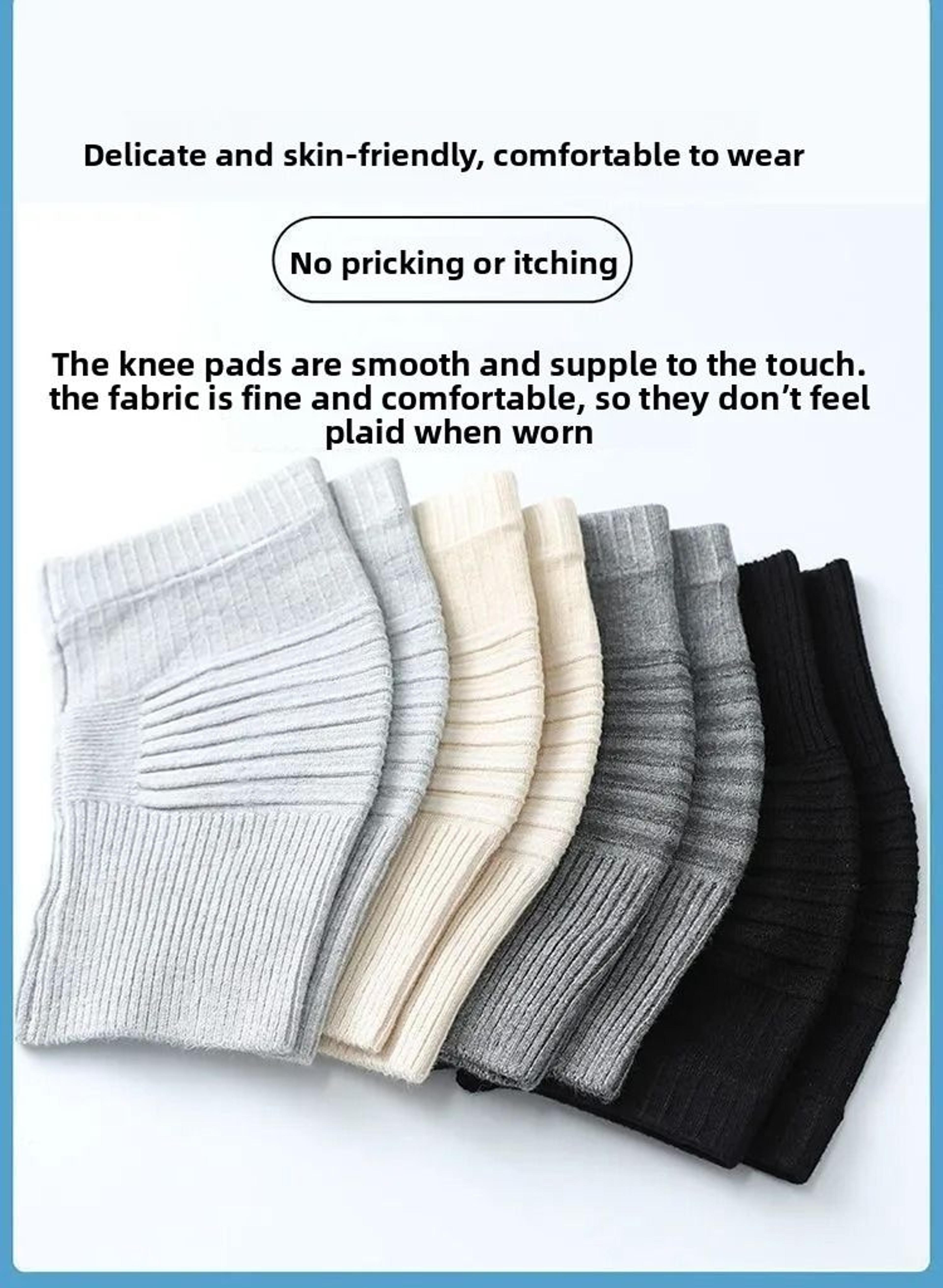 thermal cashmere winter knee warmers and support sleeve
