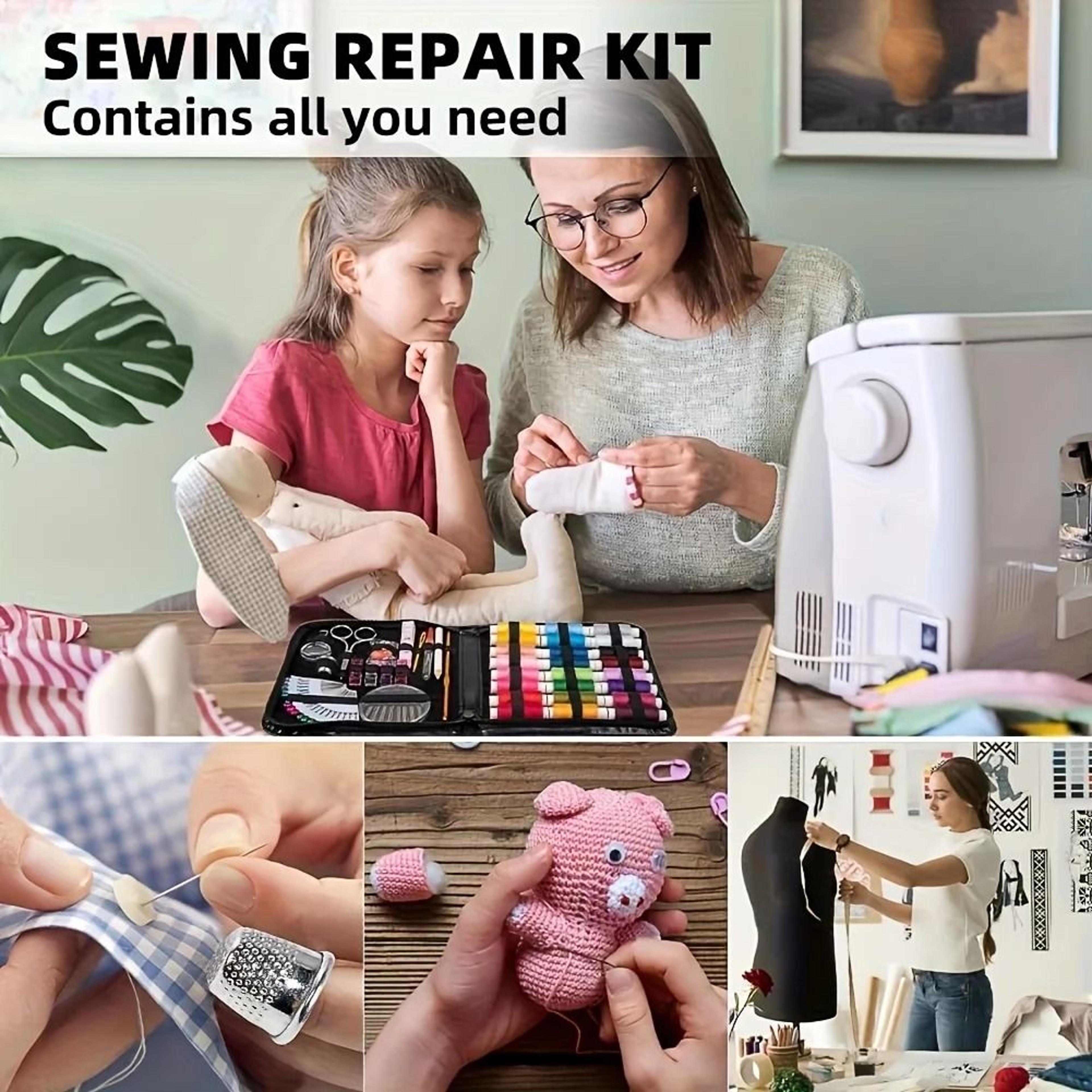 compact travel sewing kit for beginners and adults