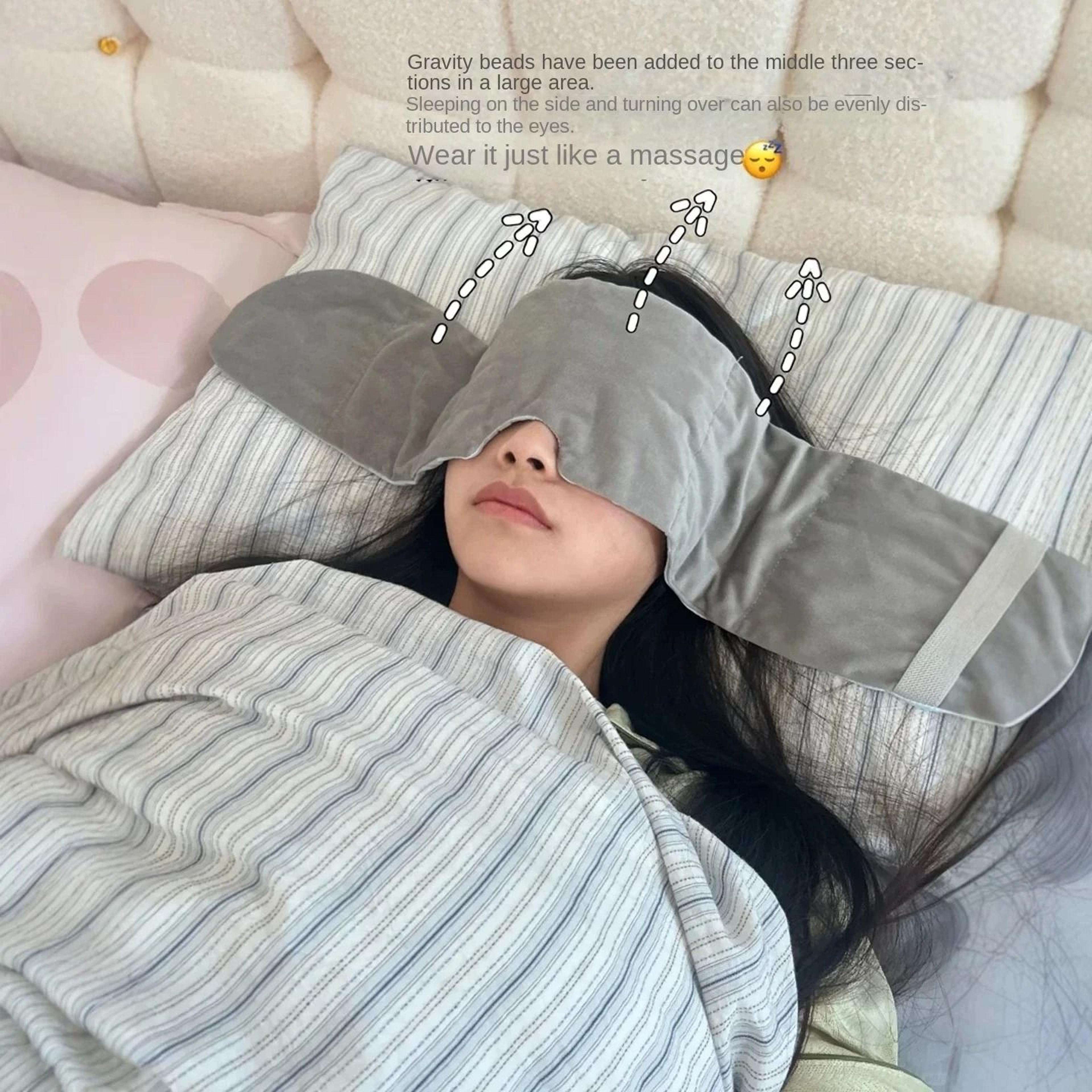 adjustable deep sleep weighted gravity blackout eye mask