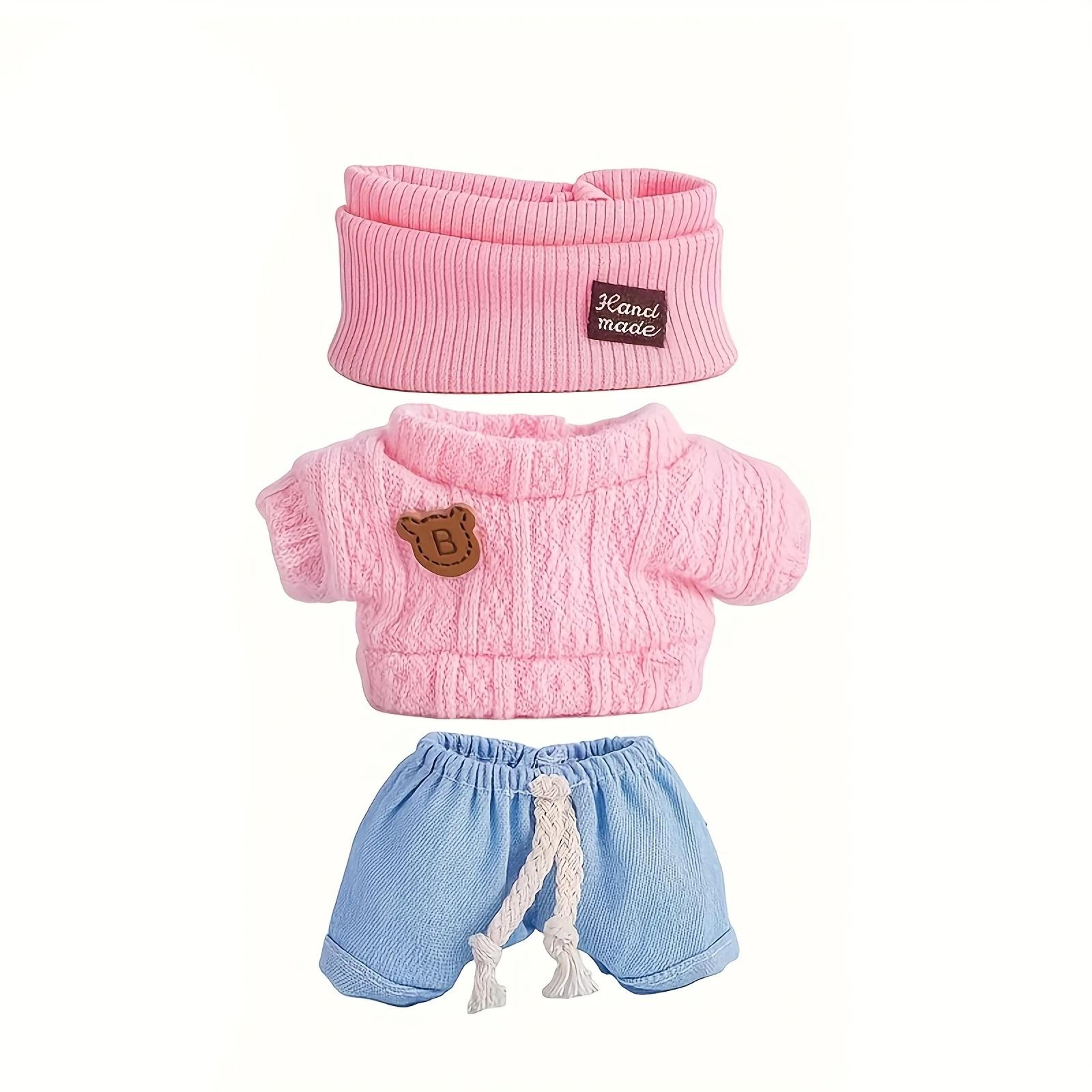 cute plush animal onesie dress-up clothes for 15cm–17cm labubu dolls