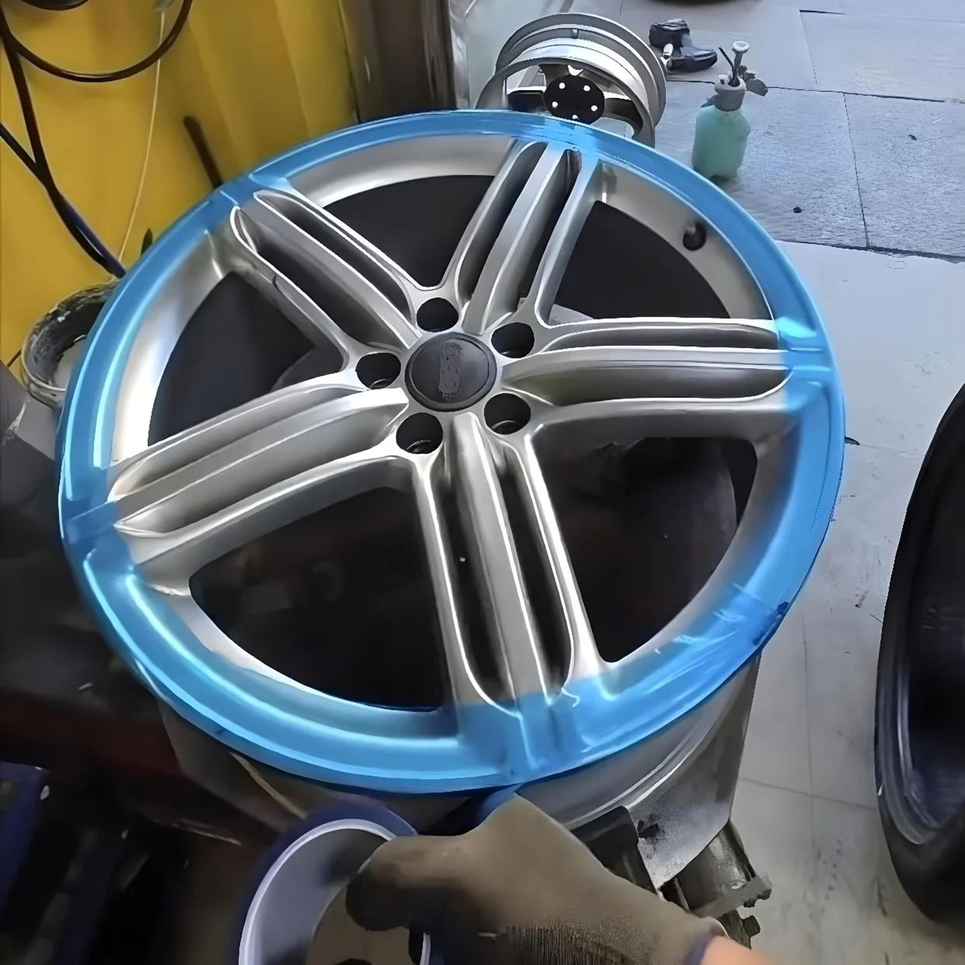 blue pe protective film tape for wheel rims and aluminum alloy surfaces
