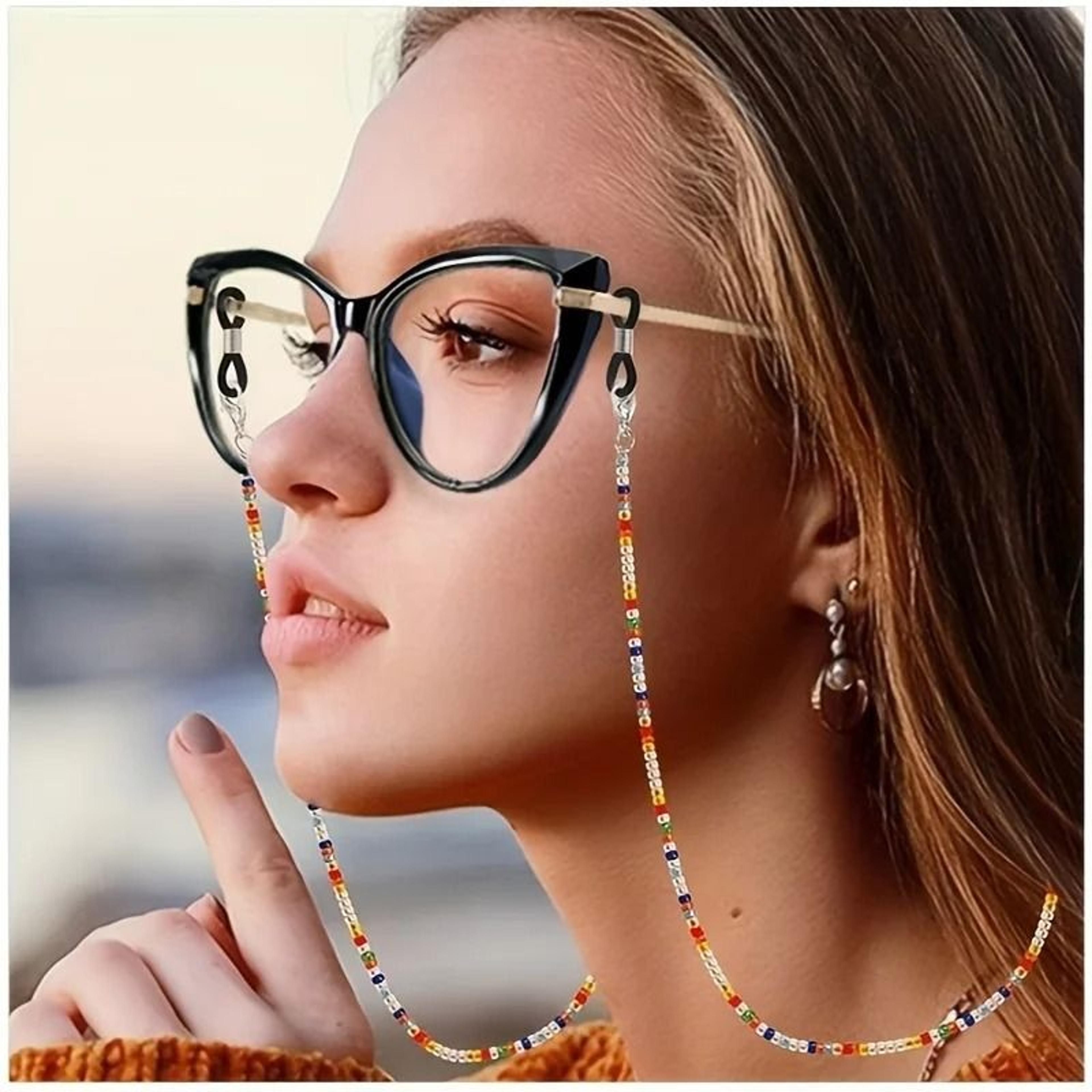 boho beaded glasses lanyard and mask retainer strap