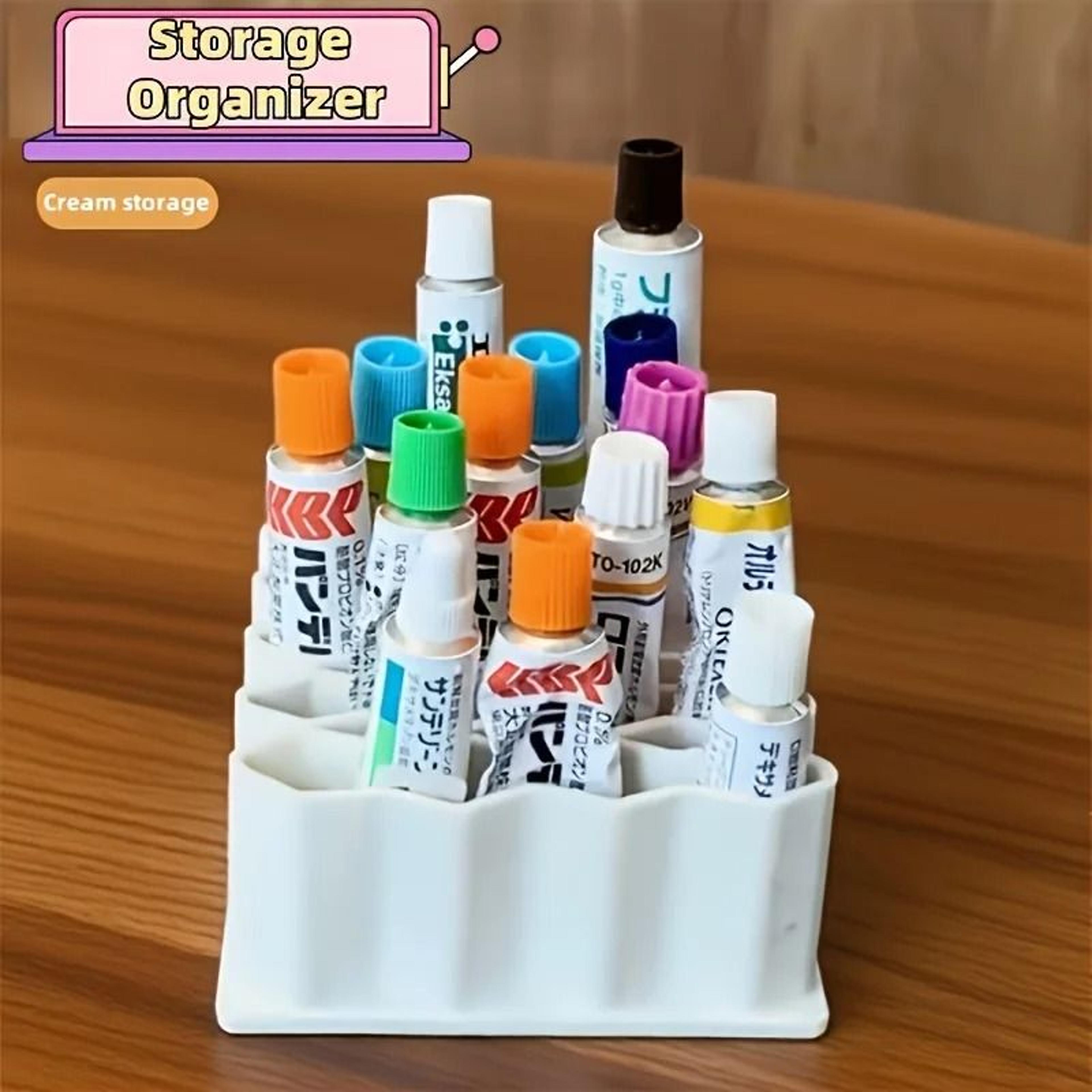 multi-compartment silicone desktop cosmetics and ointment organizer