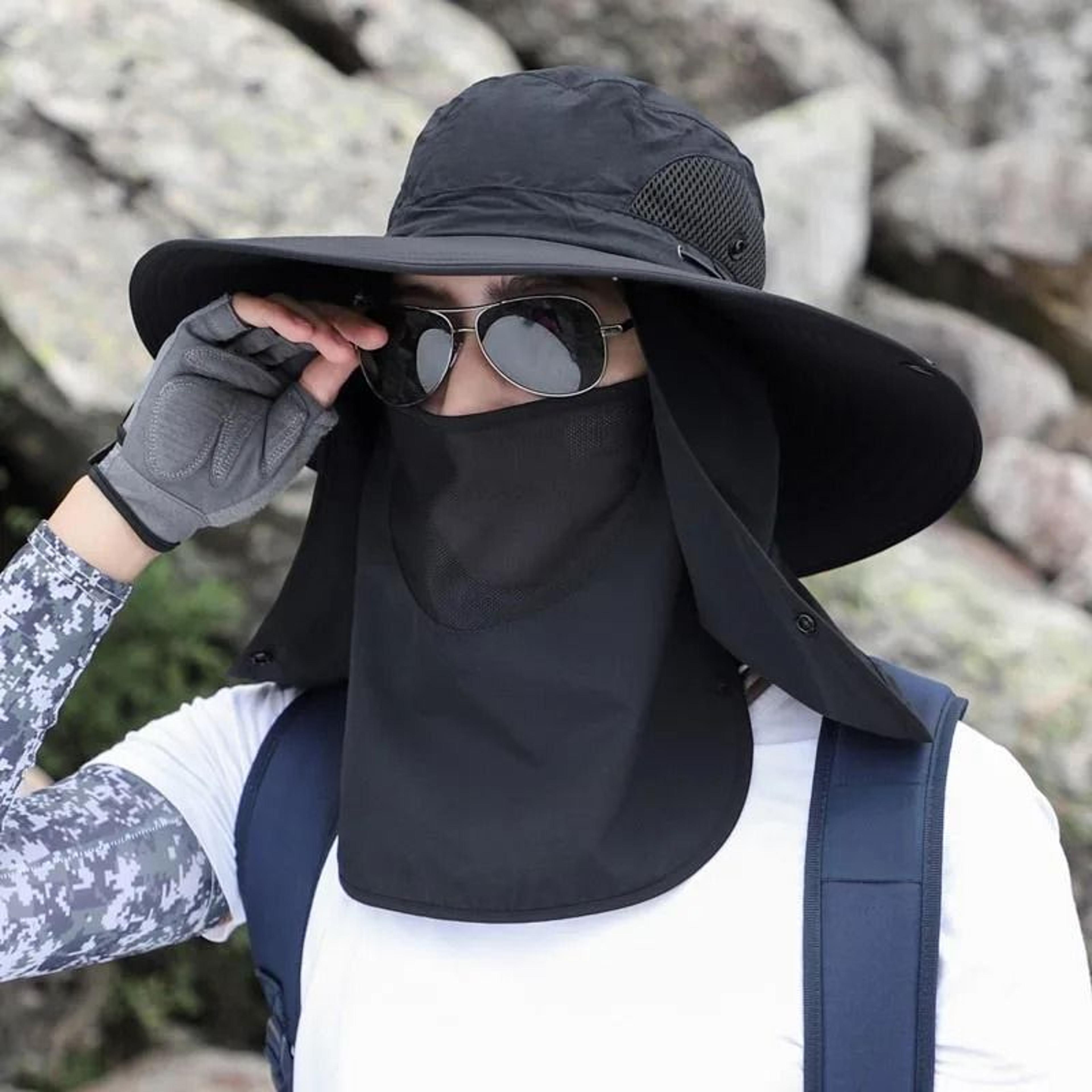 multi-panel full-protection breathable outdoor sun hat