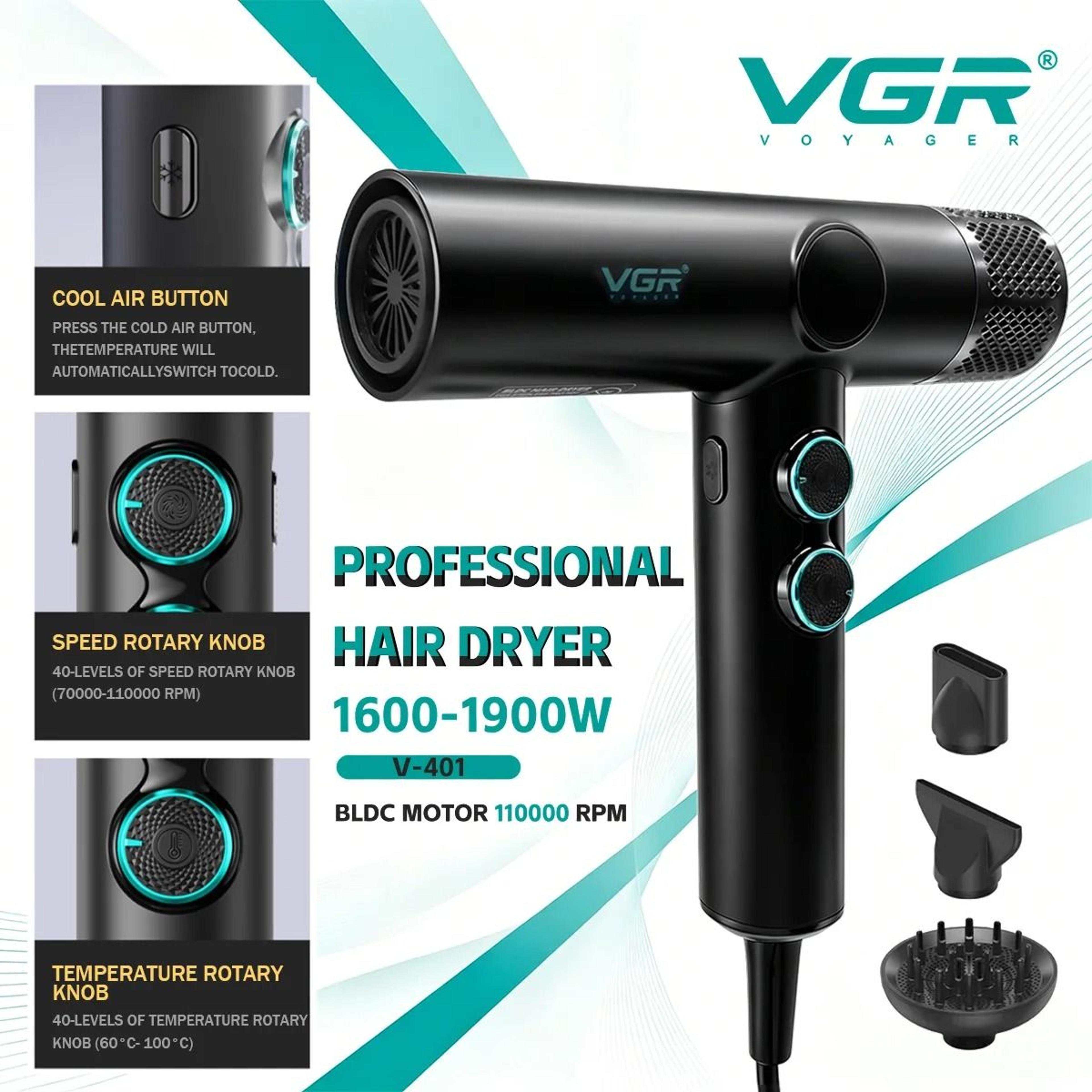 professional 110,000 rpm brushless bldc motor barber hair dryer (model v-401)