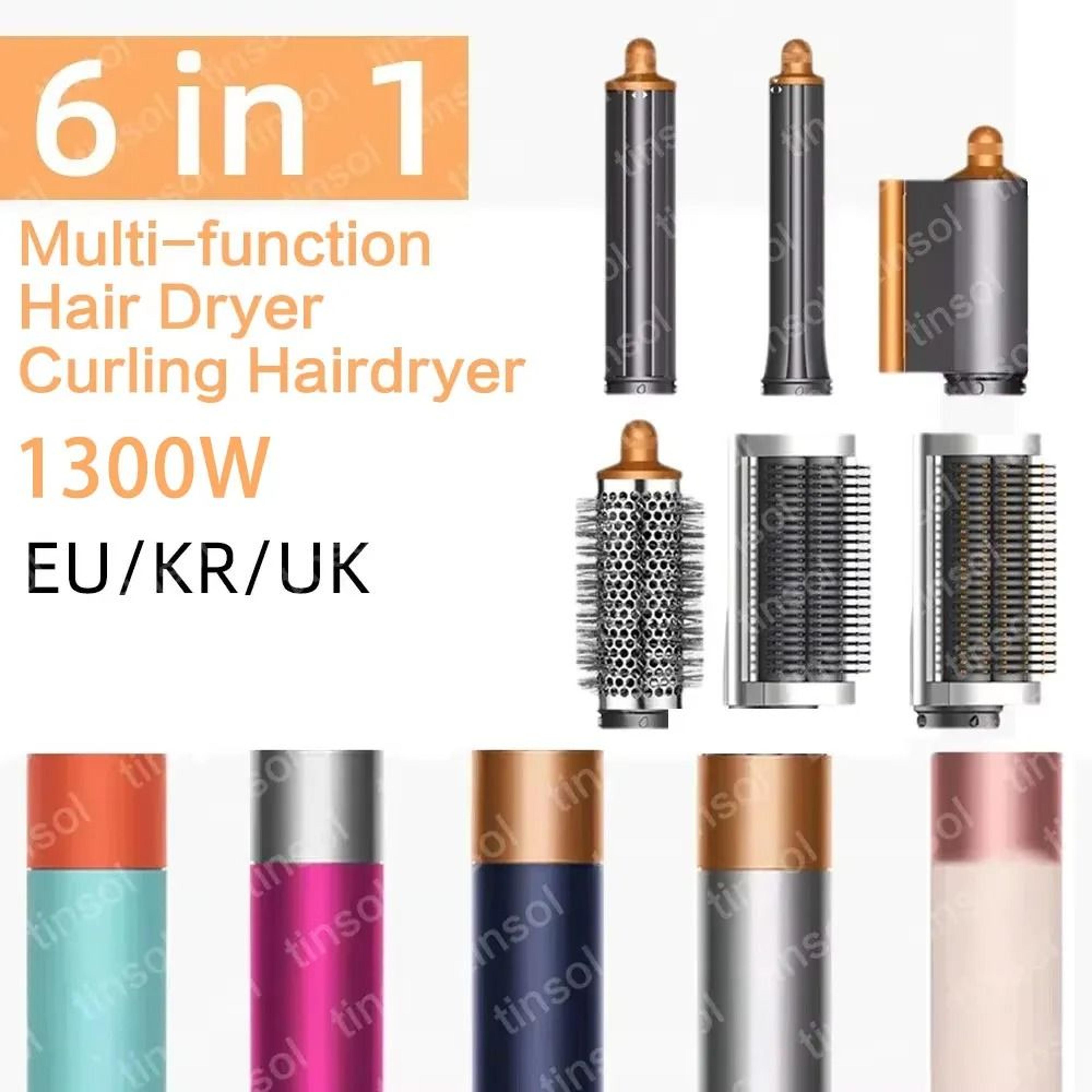 6-in-1 multi-function professional hot air brush & automatic curling styler kit