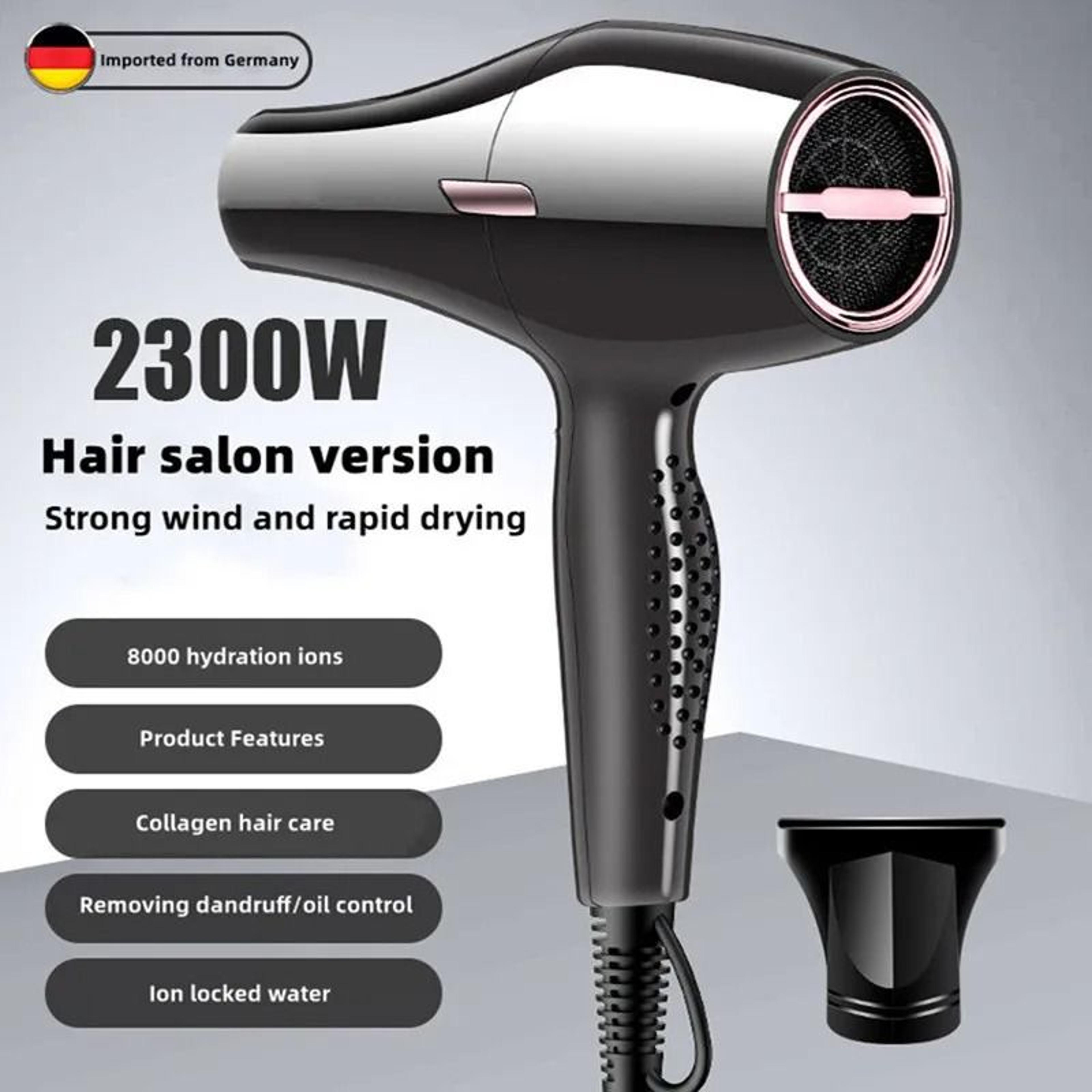 2300w high-power professional blue light ion salon hair dryer