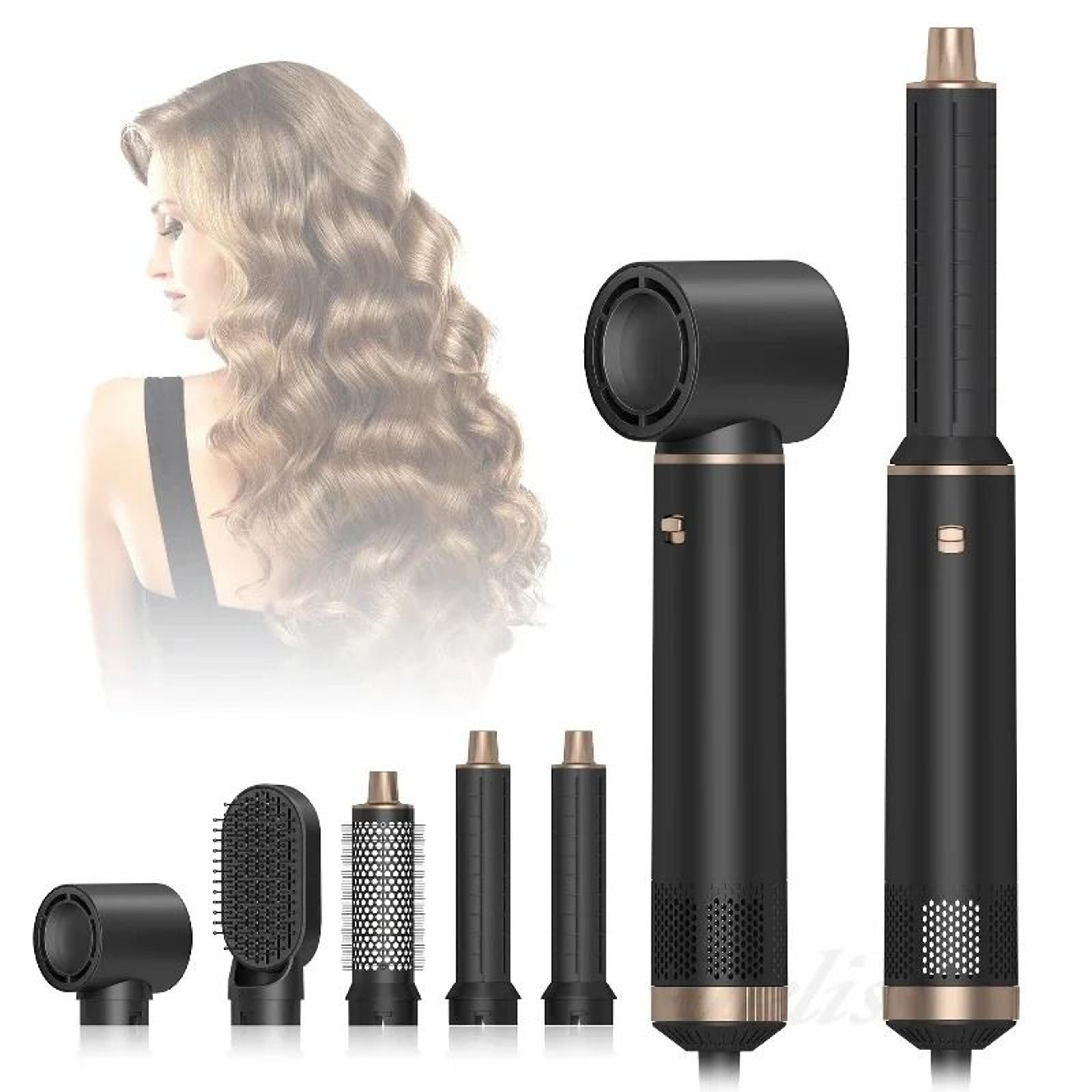 5-in-1 ionic 1000w high-velocity hot air brush & detachable styling wand kit