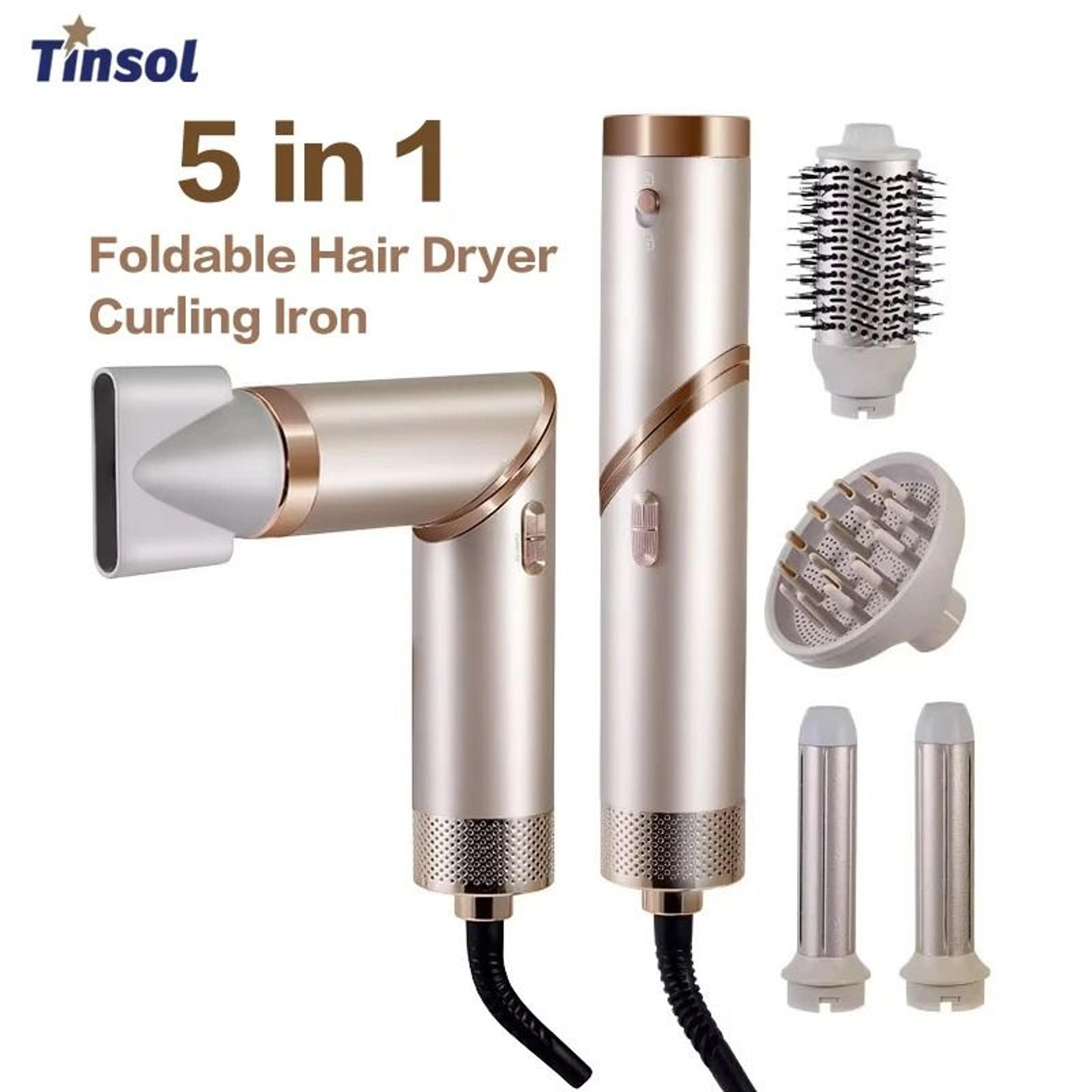 hatteker 5-in-1 foldable hot air styler kit