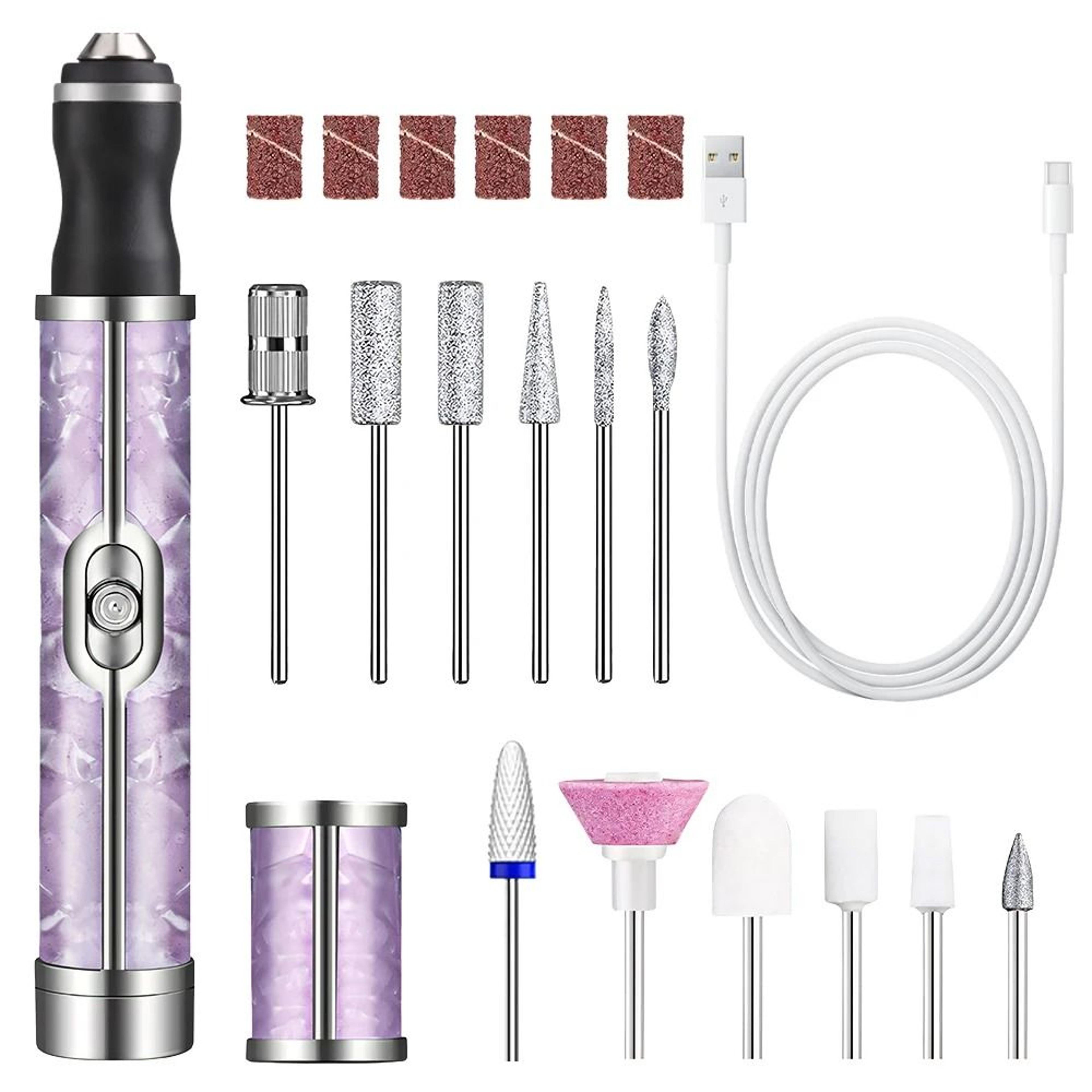 professional cordless rechargeable manicure & pedicure nail kit