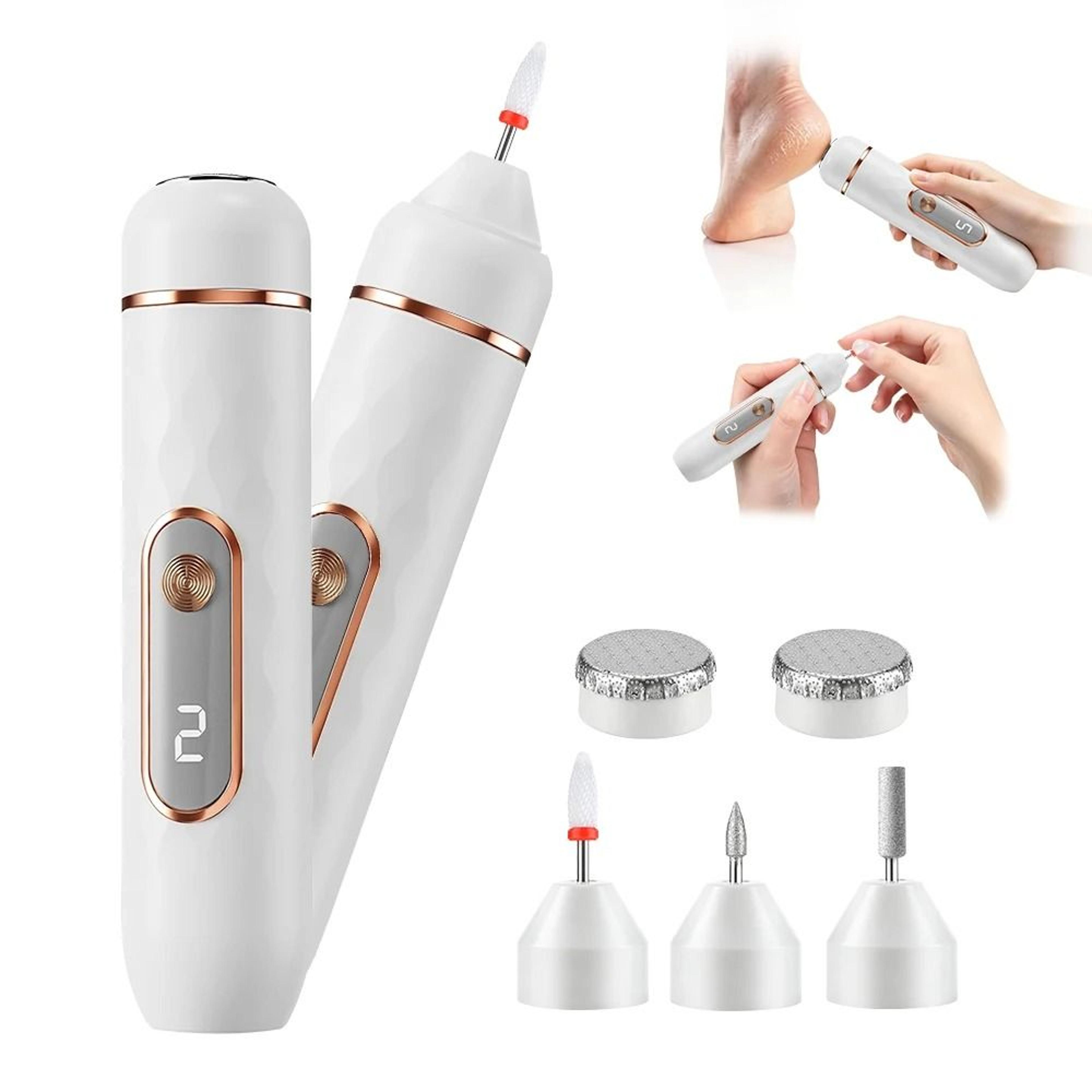 2-in-1 portable electric nail file & pedicure callus remover