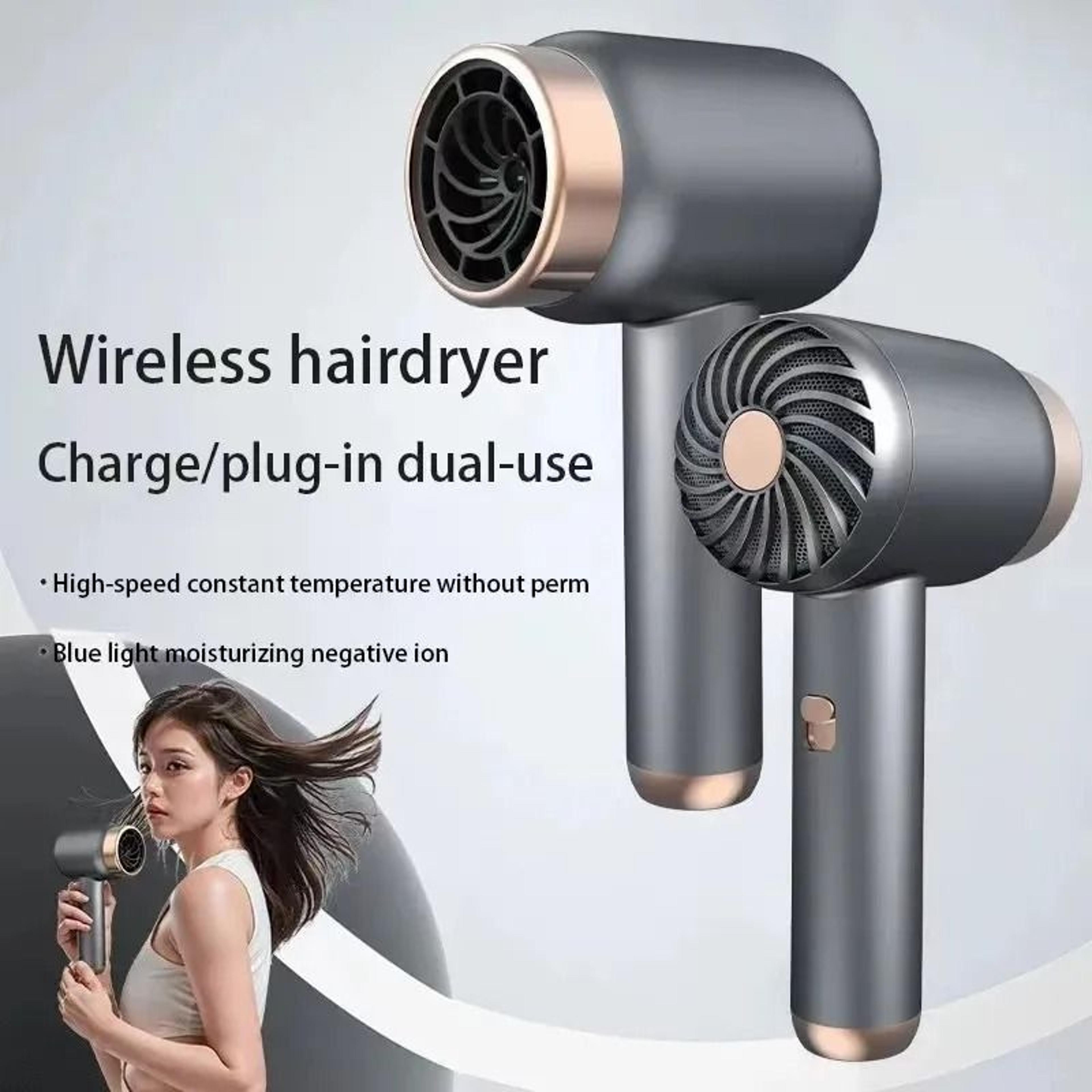 portable cordless usb rechargeable hair dryer