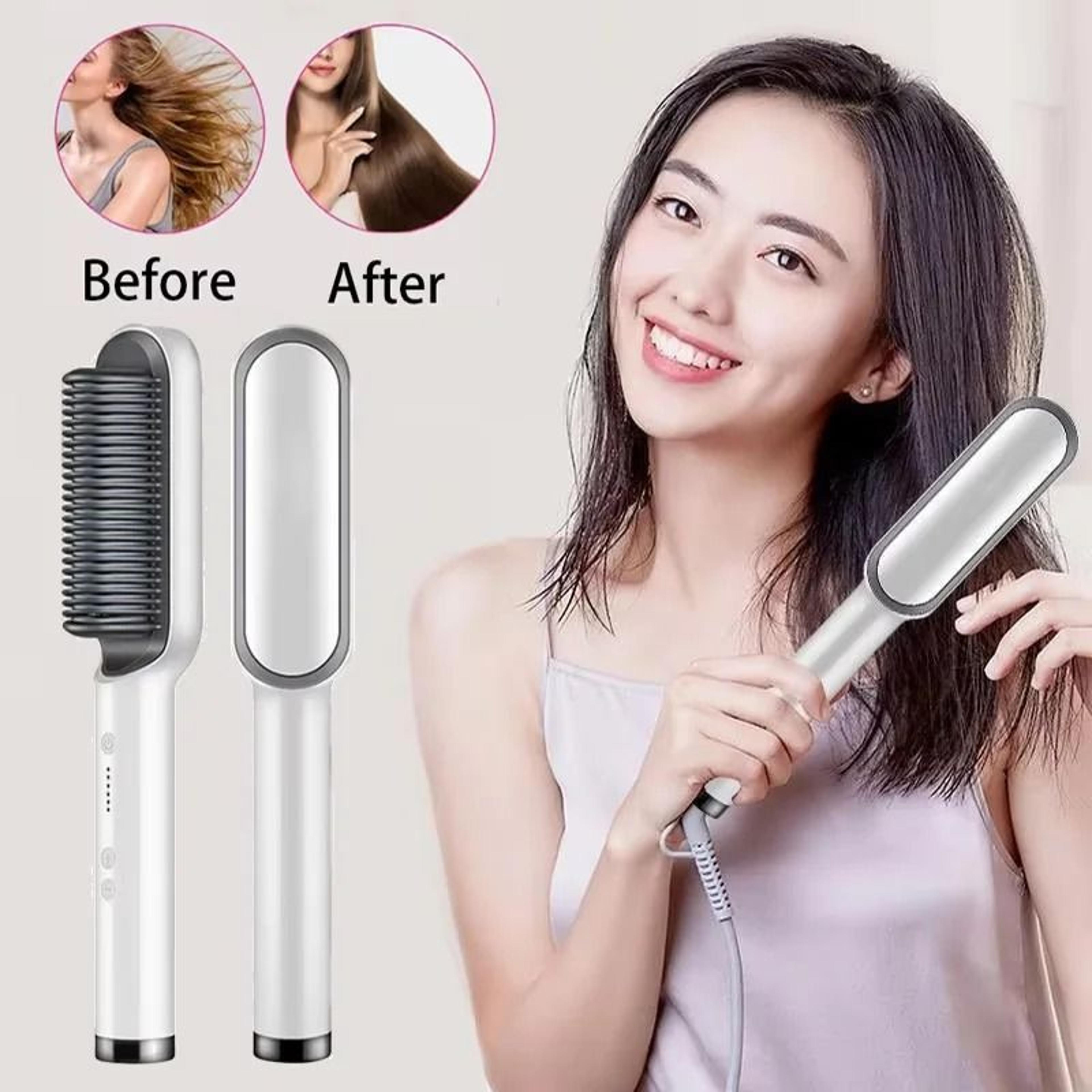 portable multi-ptc electric hair straightening brush