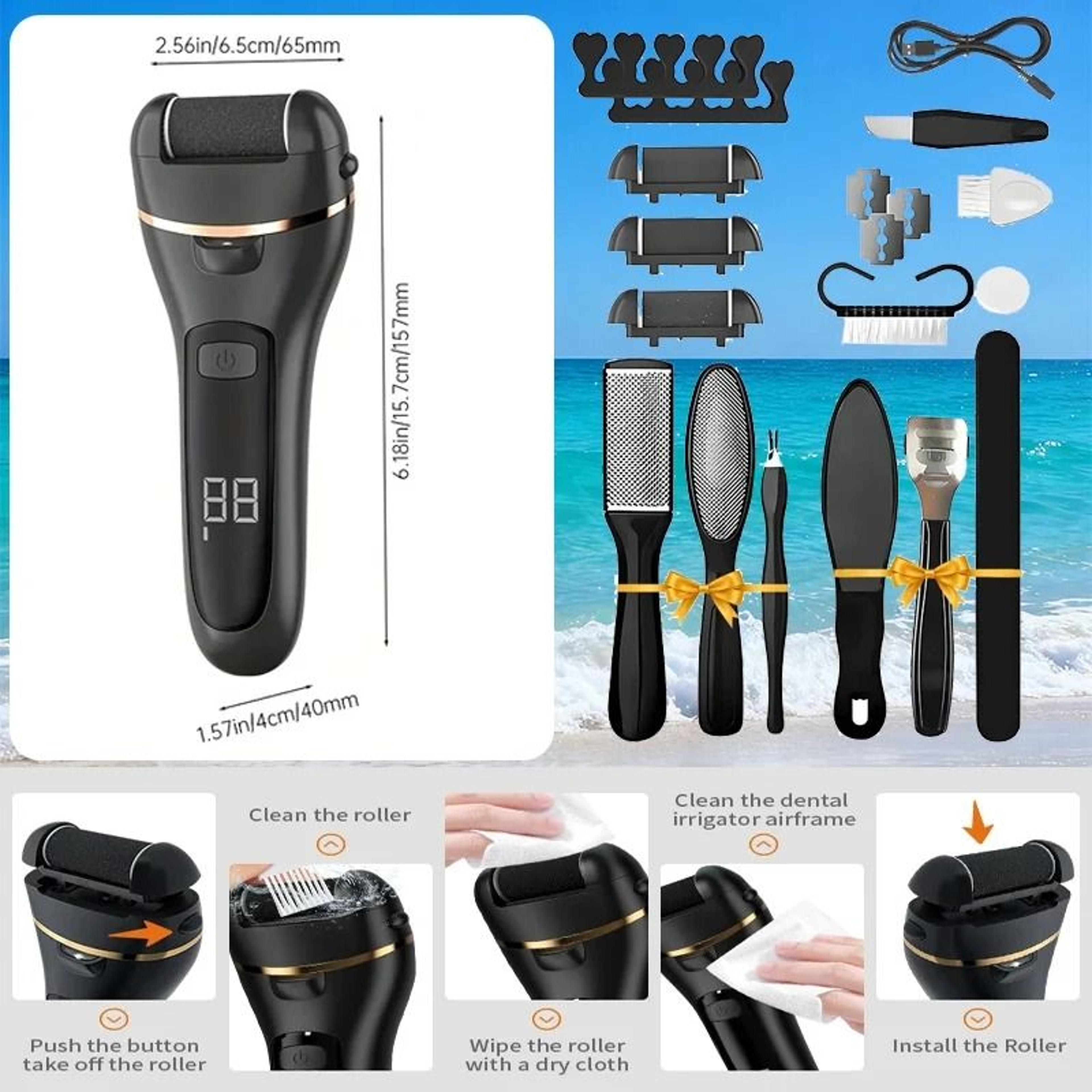usb-powered electric foot grinder & portable pedicure kit