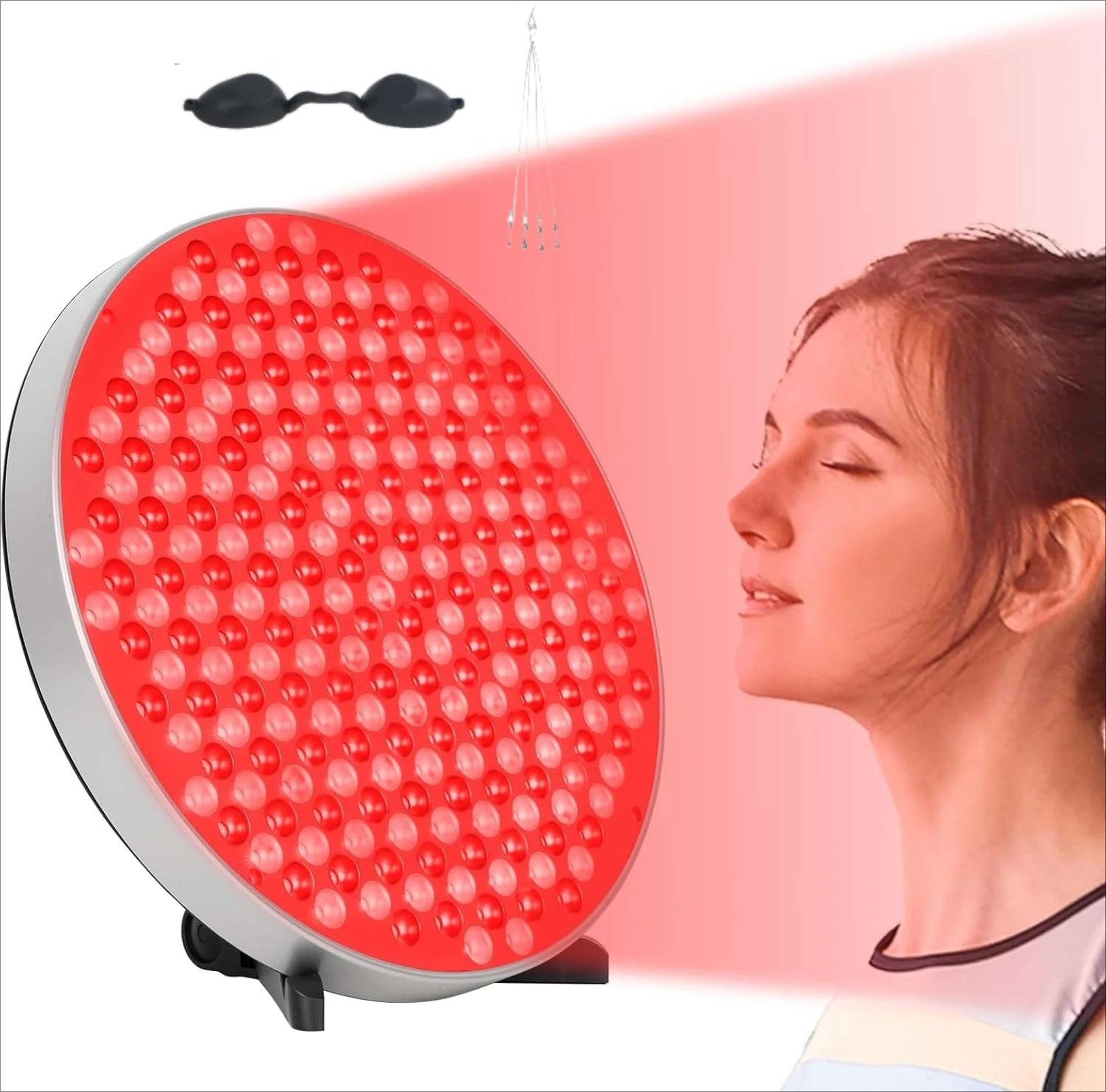 round 660nm & 850nm led red light therapy panel with stand