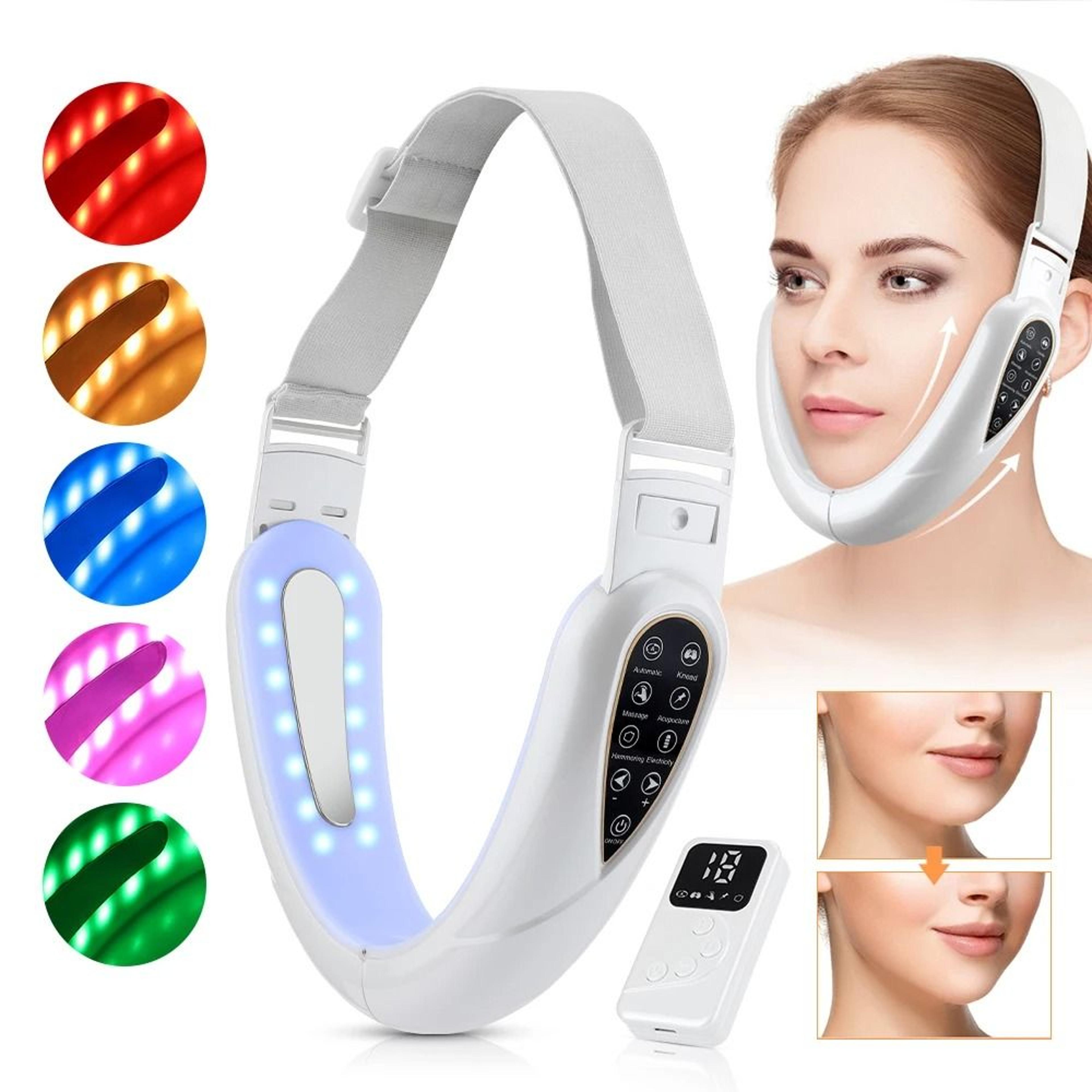 facial v-lifting massager & led photon therapy belt