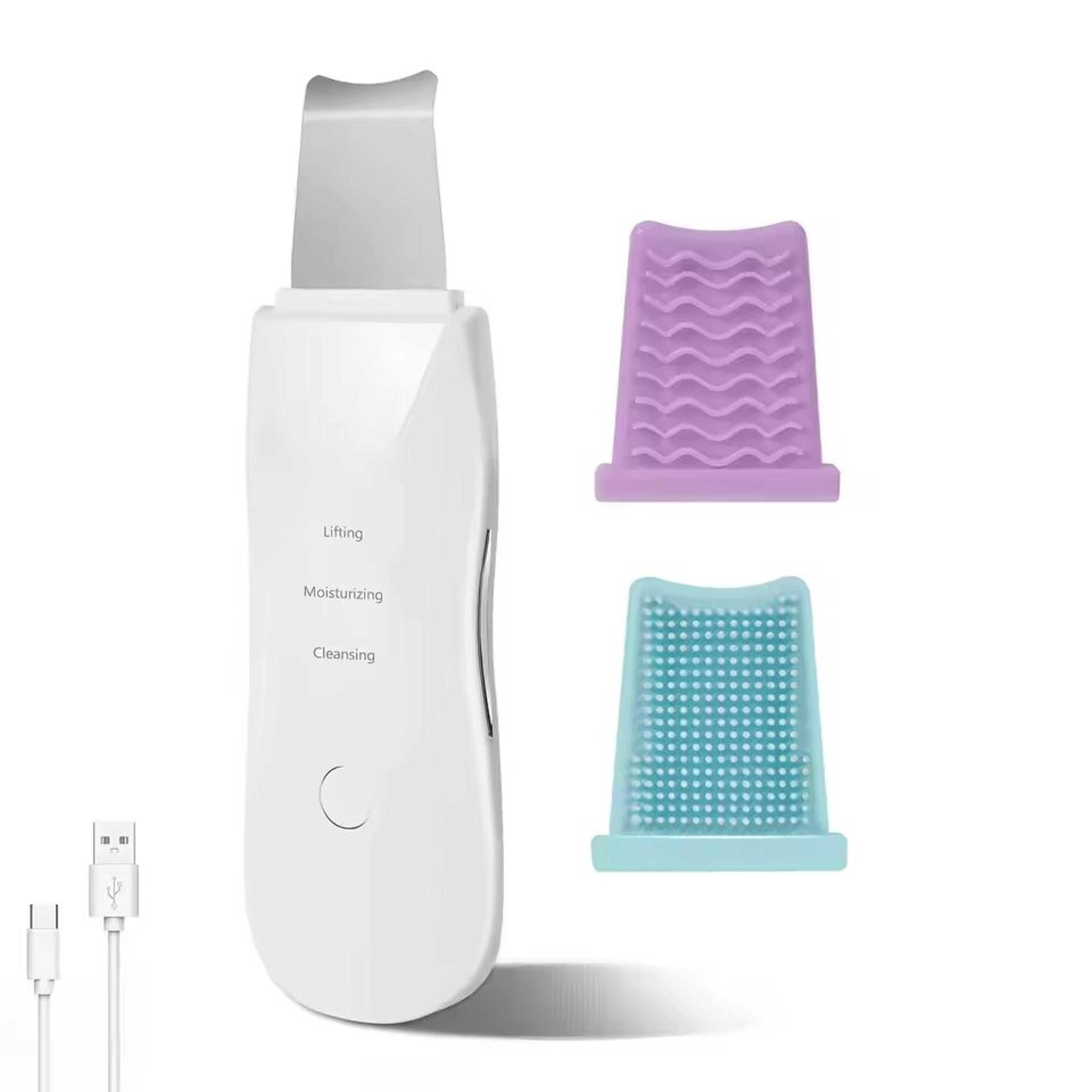 deep vibration facial skin scrubber & cleaning spatula